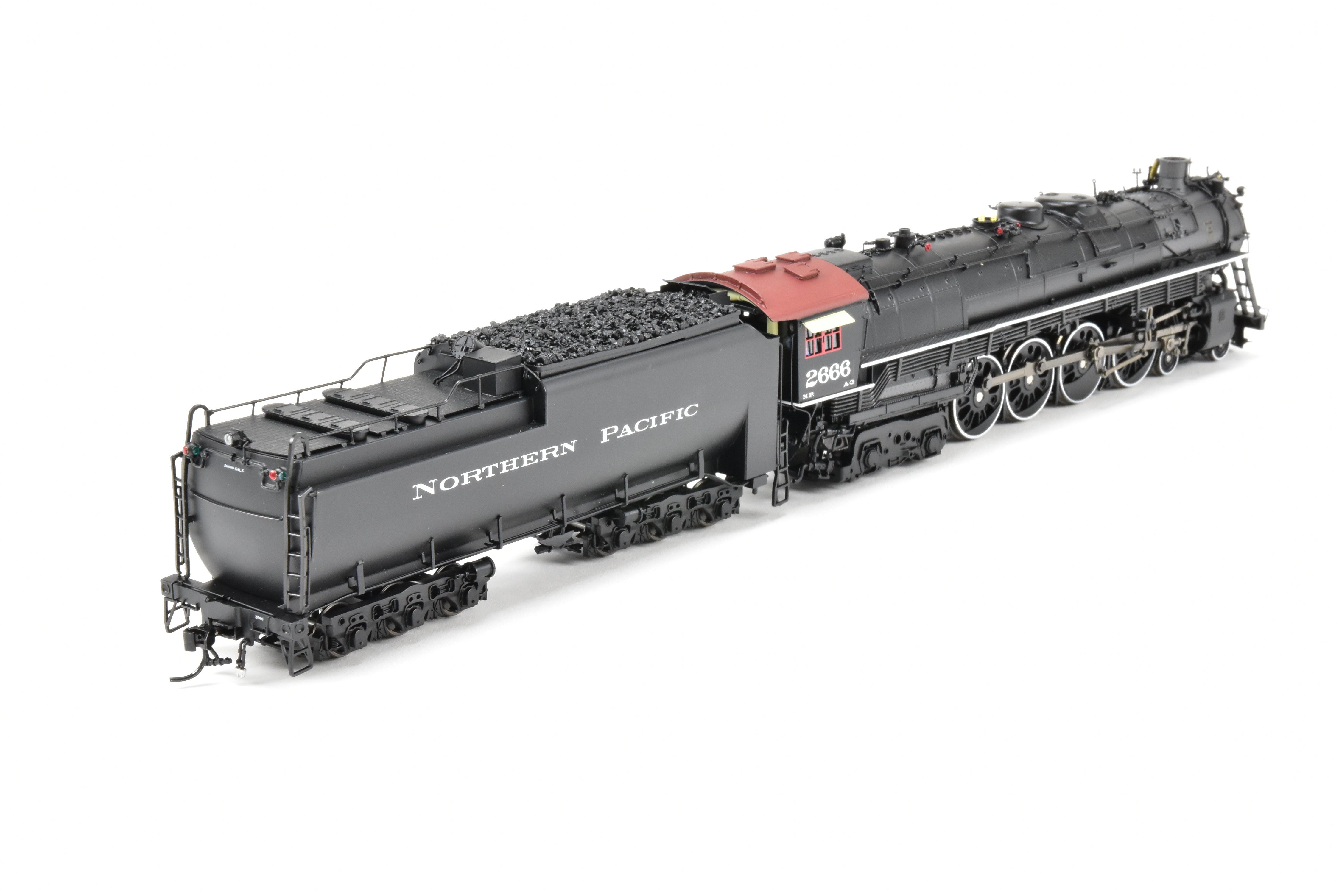 HO Scale Brass Hybrid Model Train by BLI - Broadway Limited Imports, NP - Northern Pacific A - 3 4 - 8 - 4 FP #2666 with Smoke and Paragon 4 Sound for Both DC and DCC Layouts