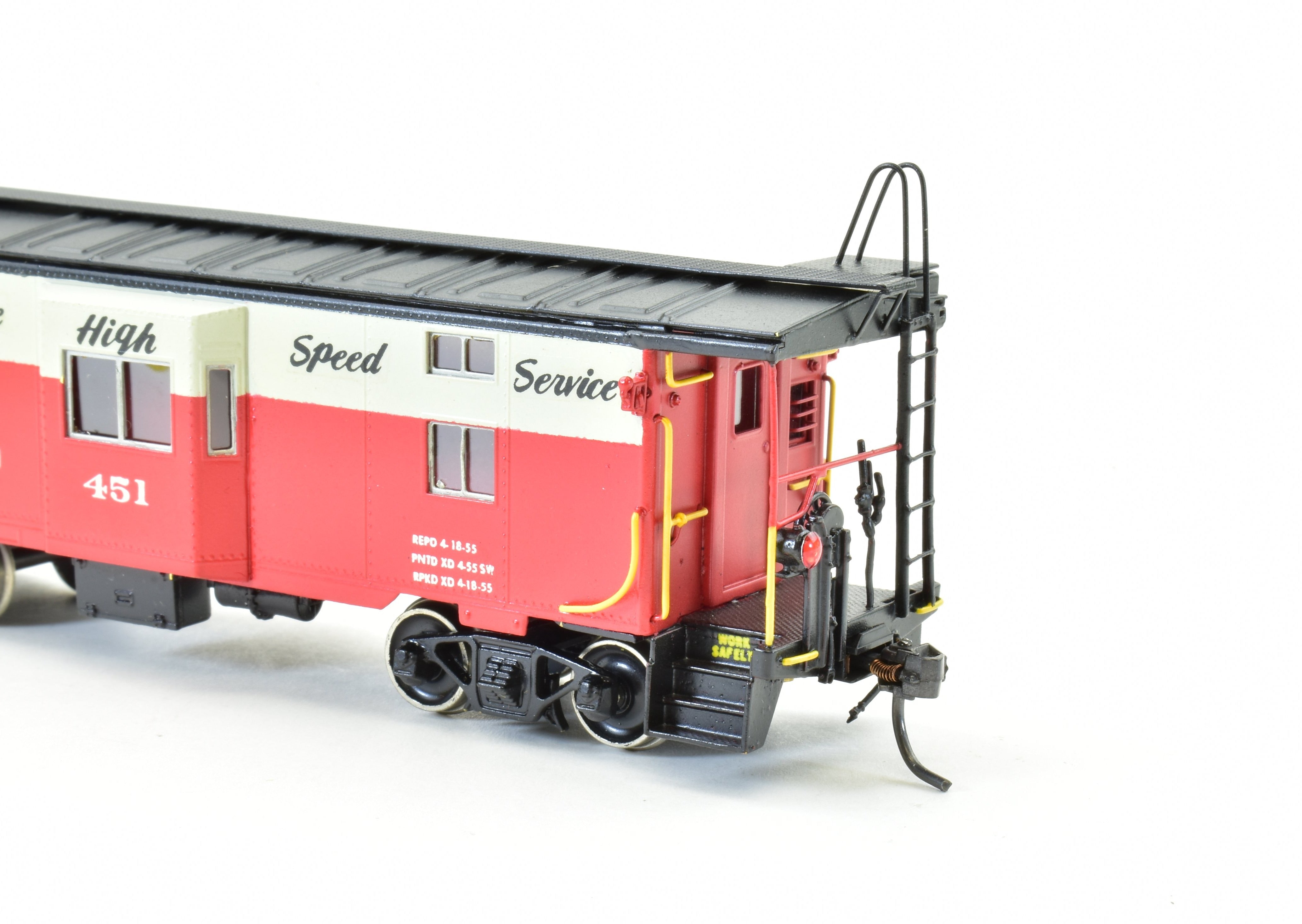 HO Scale Brass OMI - Overland Models, Inc. NKP - Nickel Plate Road Bay Window Caboose with Professional Custom Painting
