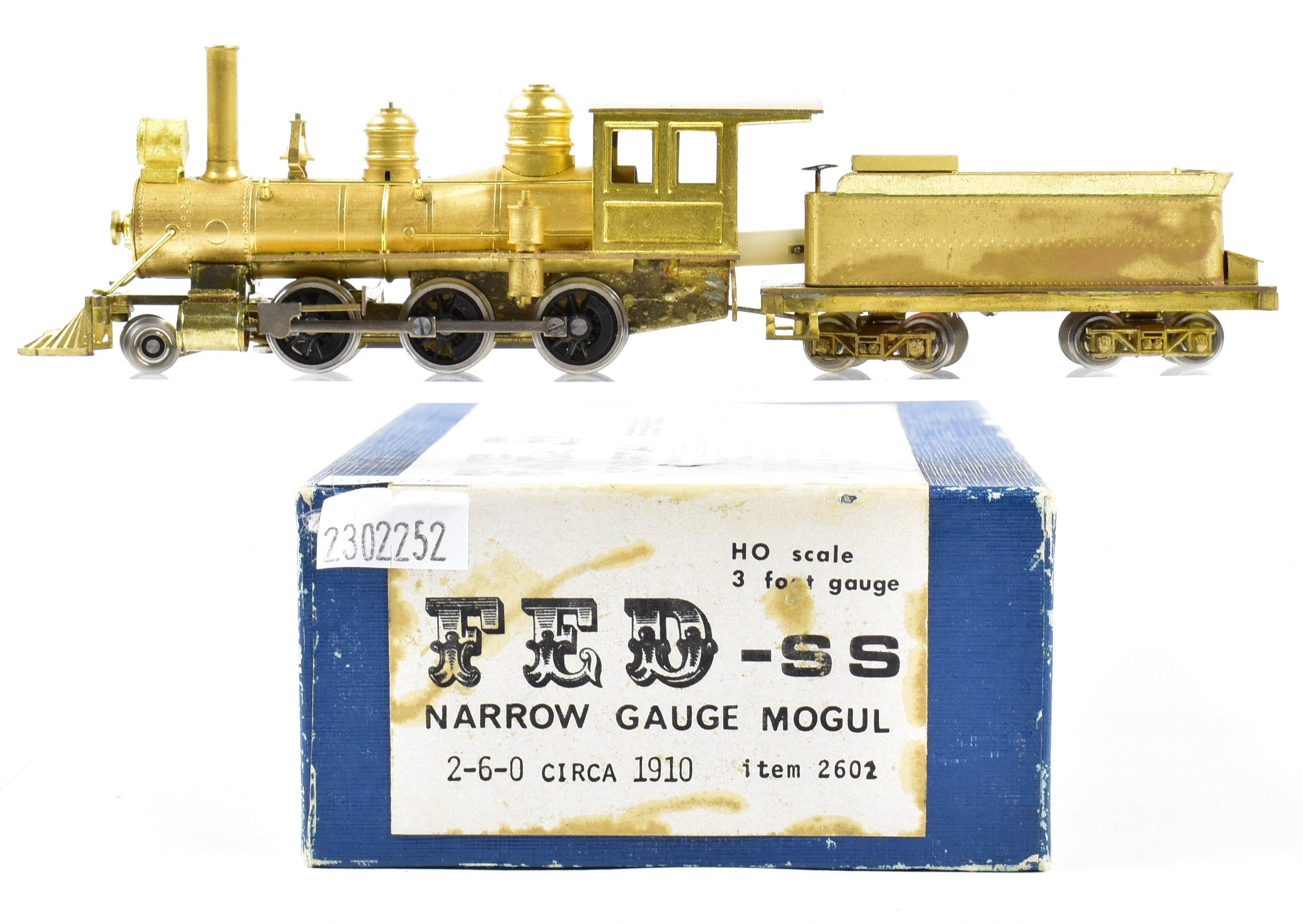 HOn3 Brass 1910 - Style Narrow Gauge Mogul 2 - 6 - 0 by Far East Distributors