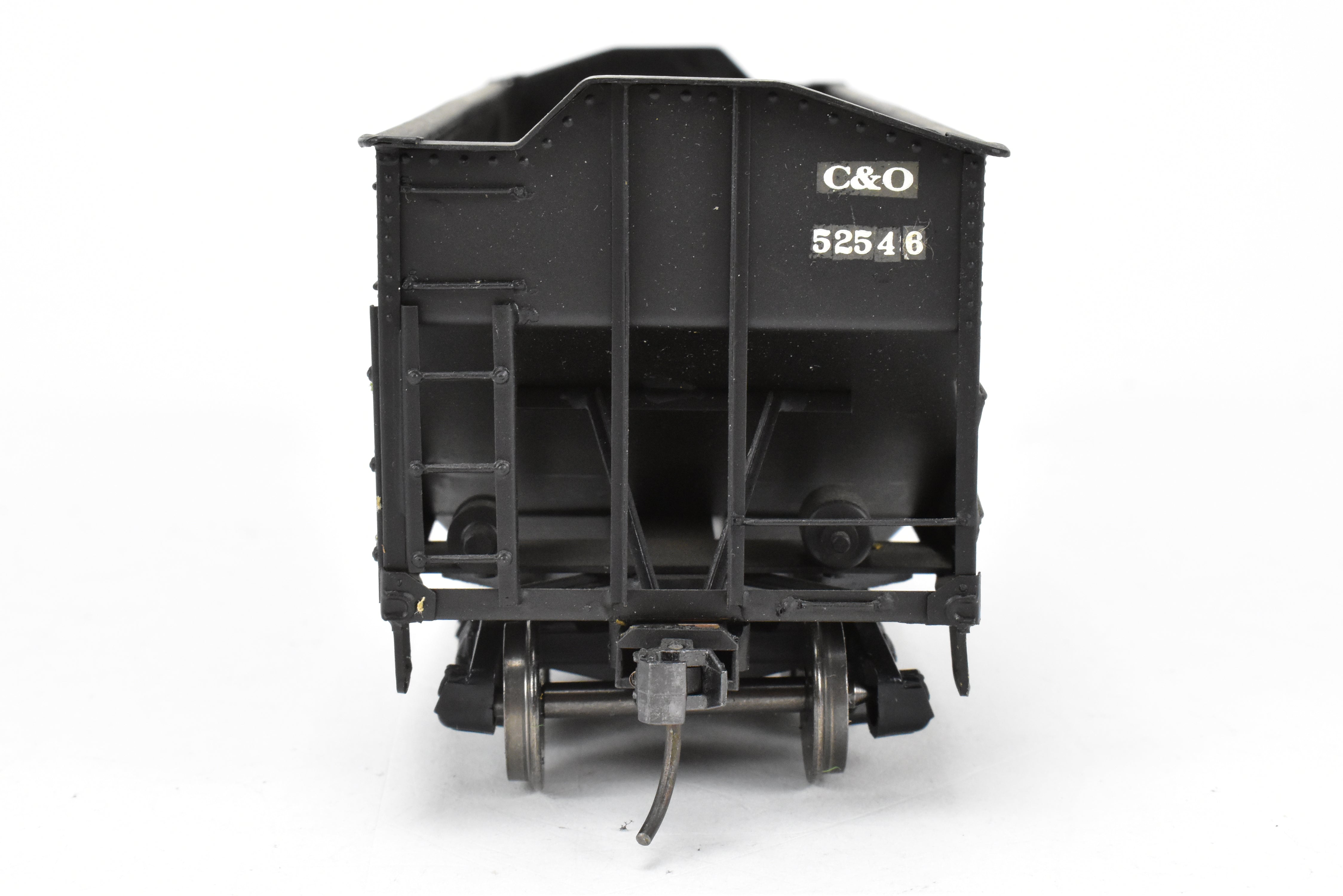 O Scale US Hobbies Brass C&O Offset Side Twin Hopper w/Peaked Ends, CP No. 52546