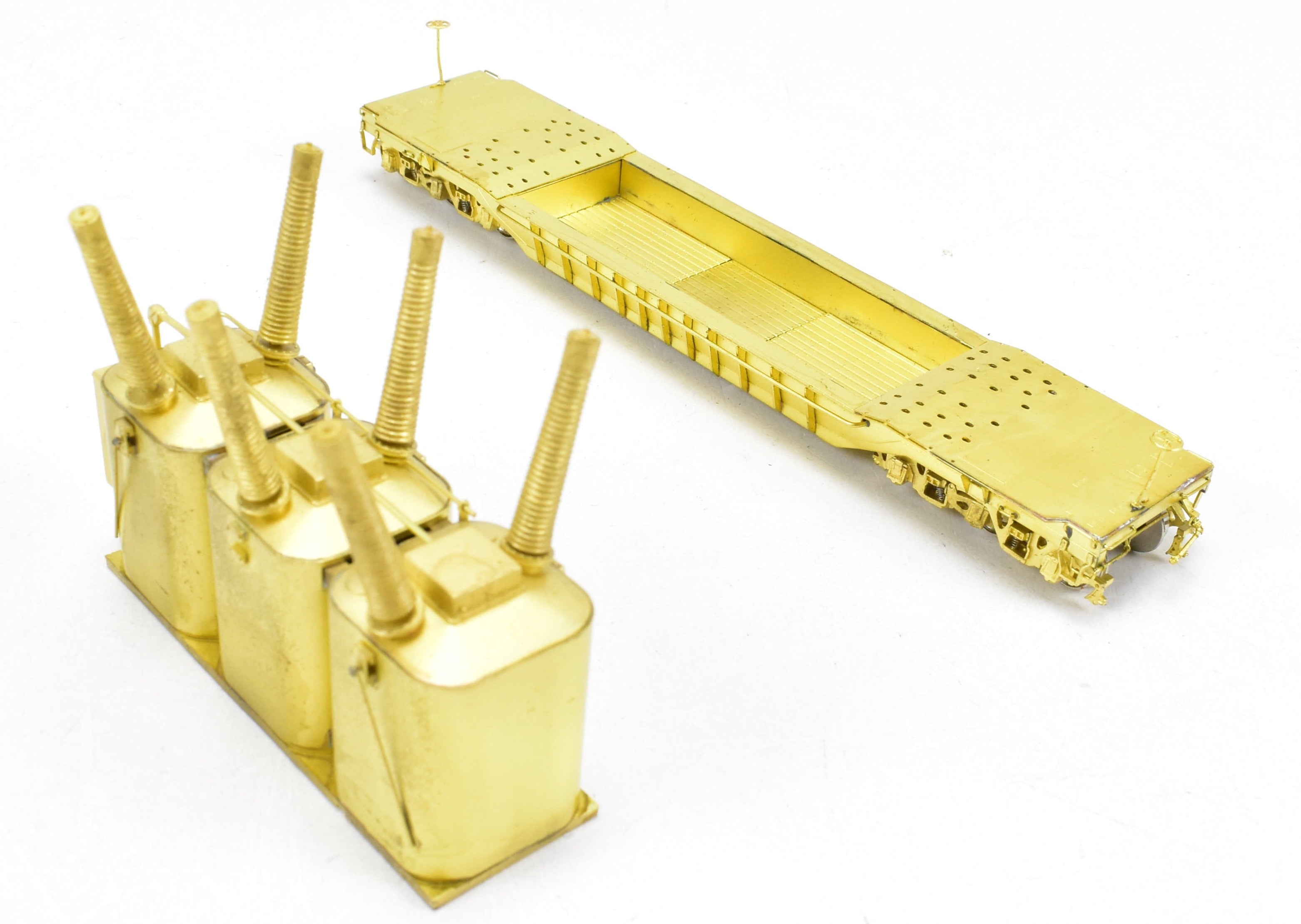 HO Scale Brass Greenville 55' Well Car with Transformer Load by OMI - Overland Models, Inc. for Chesapeake & Ohio (C&O) Railroad