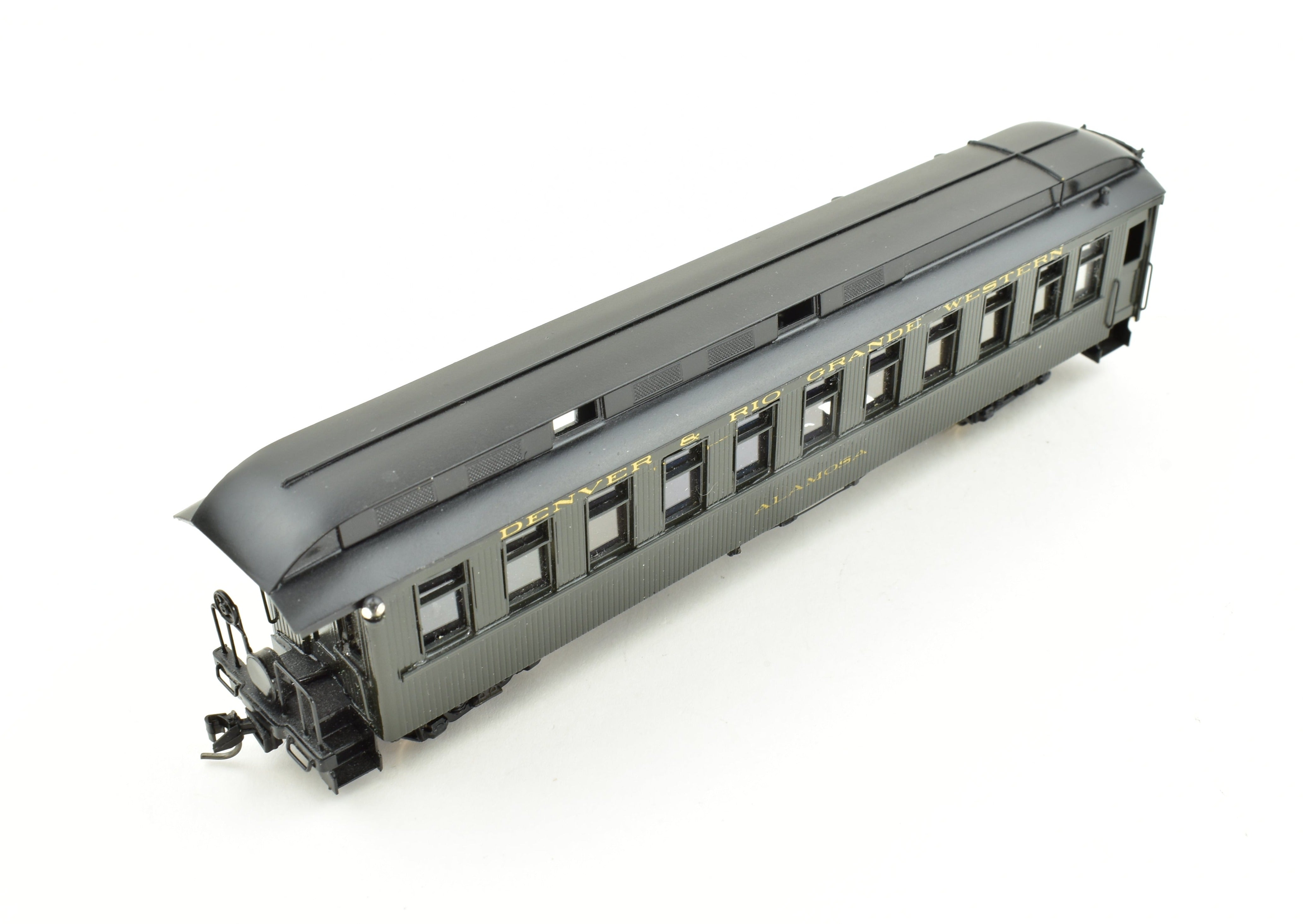 HOn3 Scale Custom Painted Brass NJ Custom Denver & Rio Grande Western (D&RGW) Parlor Car Alamosa Model Train, No Box