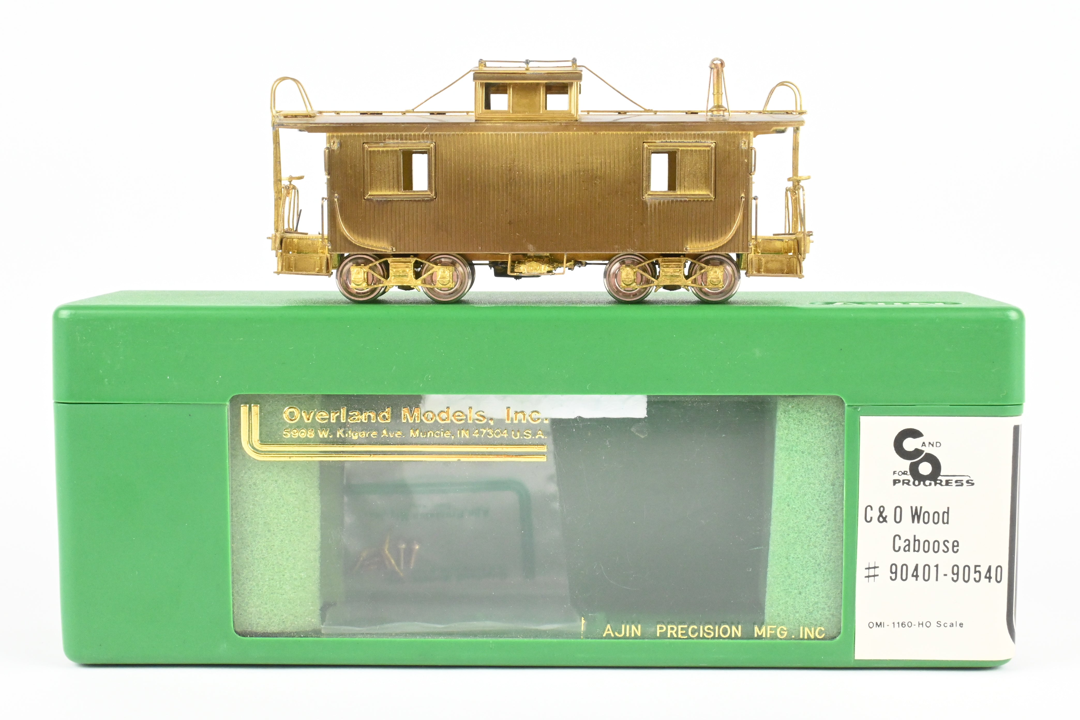 HO Scale Brass Overland Models, Inc. (OMI) Chesapeake & Ohio (C&O) Wooden Caboose Model, Ranging from #90401 to #90540
