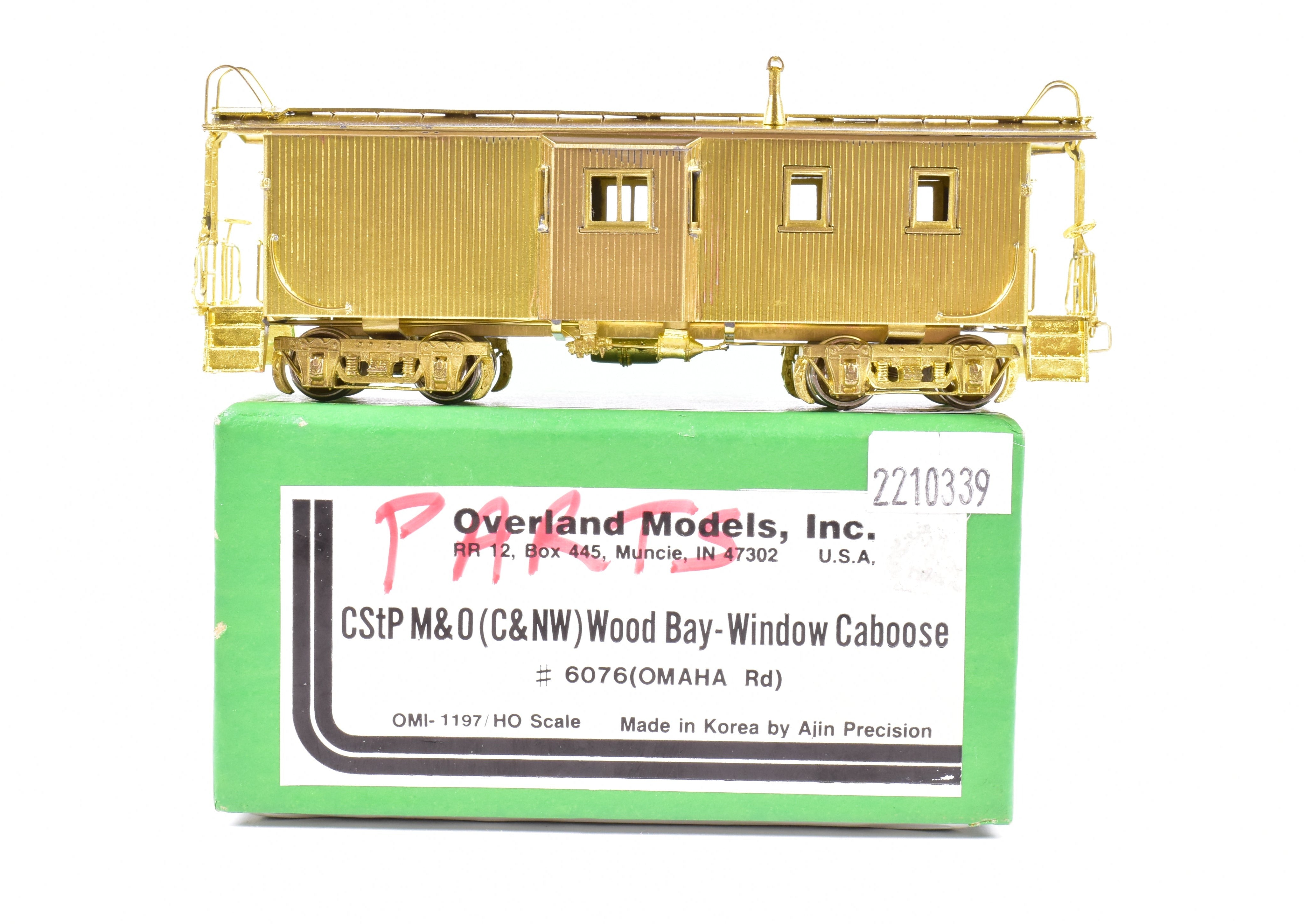 HO Brass OMI Overland Models CStP M&O Omaha Road C&NW Wood Bay - Window Caboose #6076