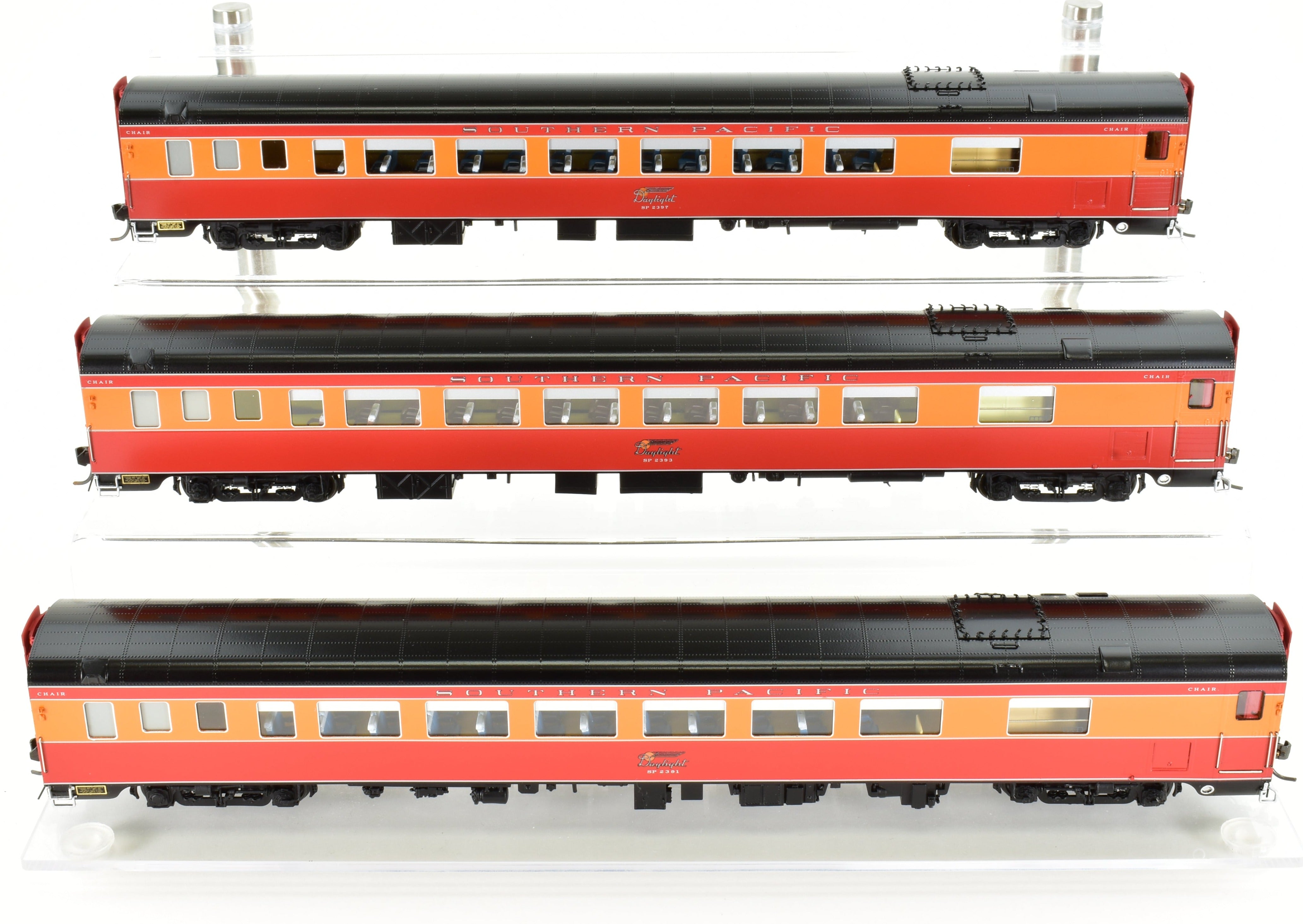 HO Scale Brass Model Train Consignment Set - Challenger Imports SP - Southern Pacific 1955 Shasta Daylight 10 - Car Train Set with FP