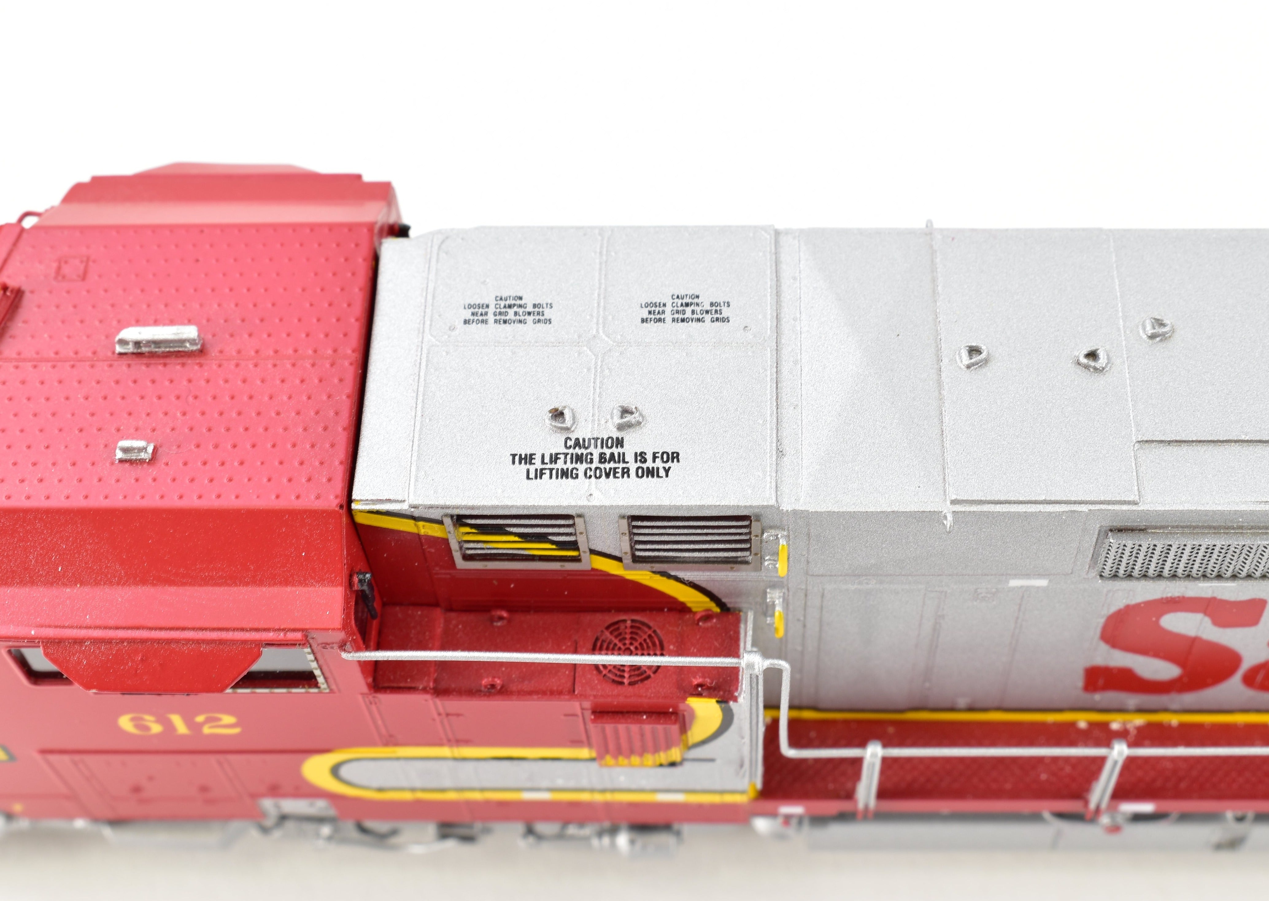 HO Scale Brass Locomotive - Overland Models, Inc. ATSF - Santa Fe GE C44 - 9W FP No. 612, High - Quality Model Train for Enthusiasts