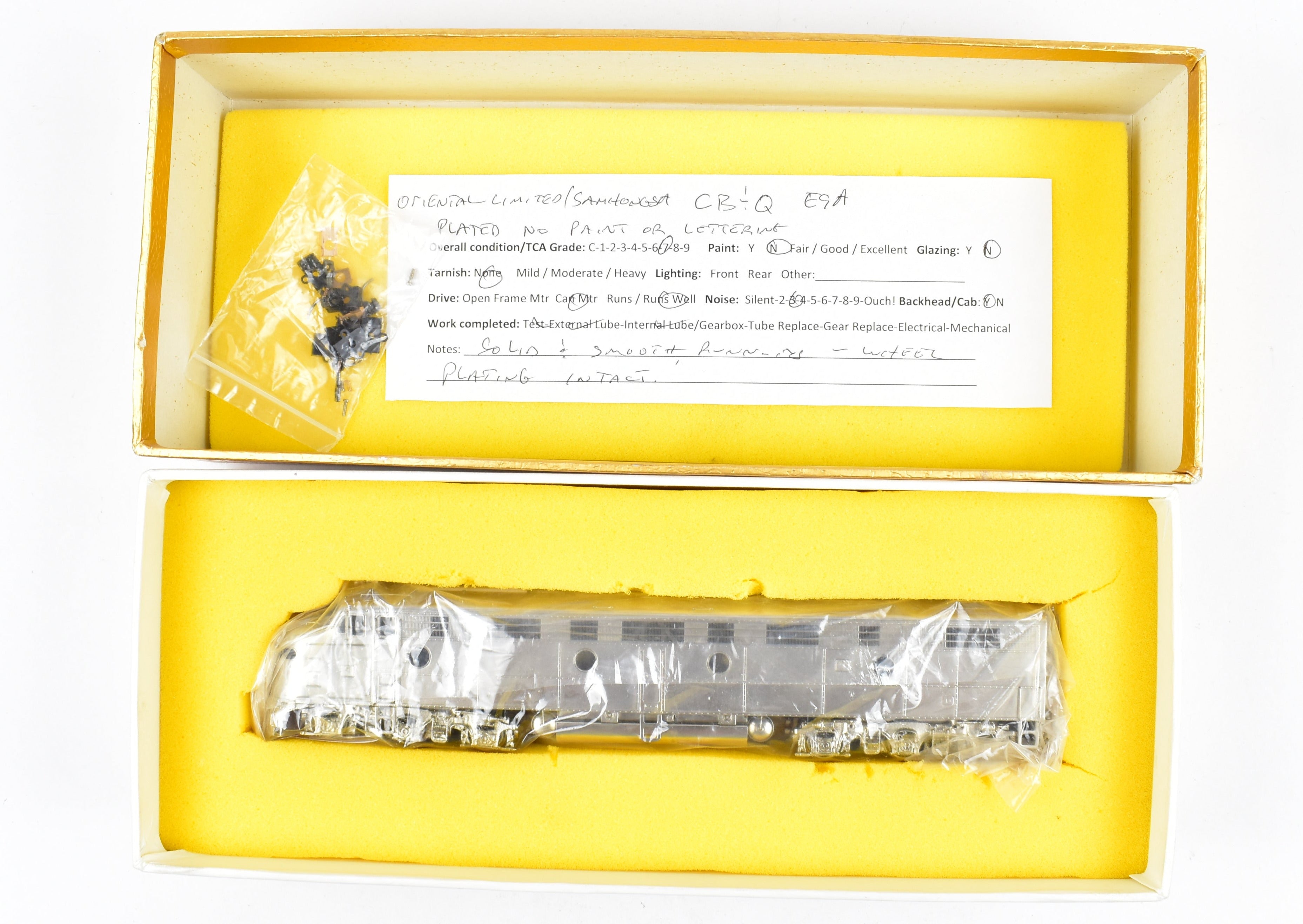 HO Scale Brass Oriental Limited CB&Q - Burlington Route EMD E9A 2000 HP Factory - Plated Model