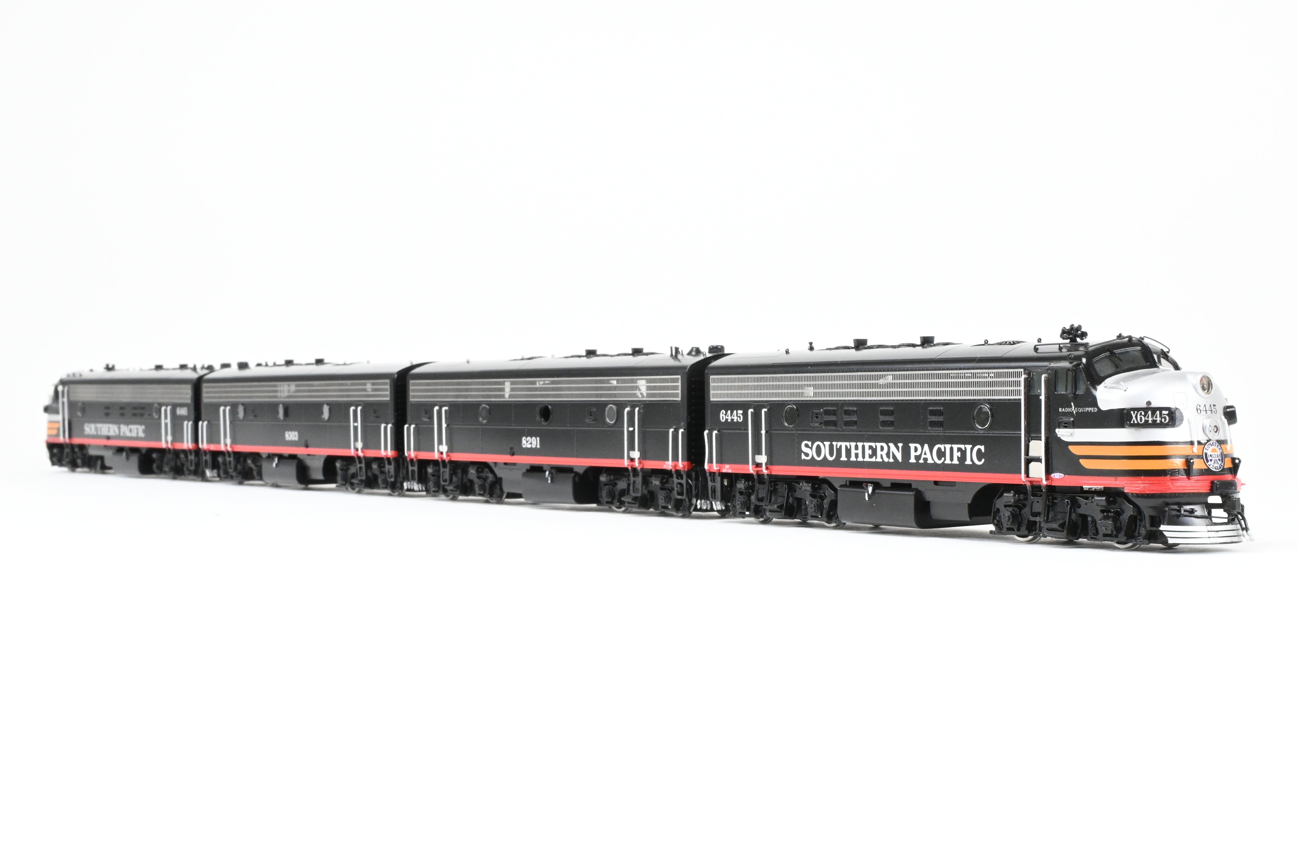 HO Scale Brass EMD FP7A/F7B Set in SP Black Widow Scheme