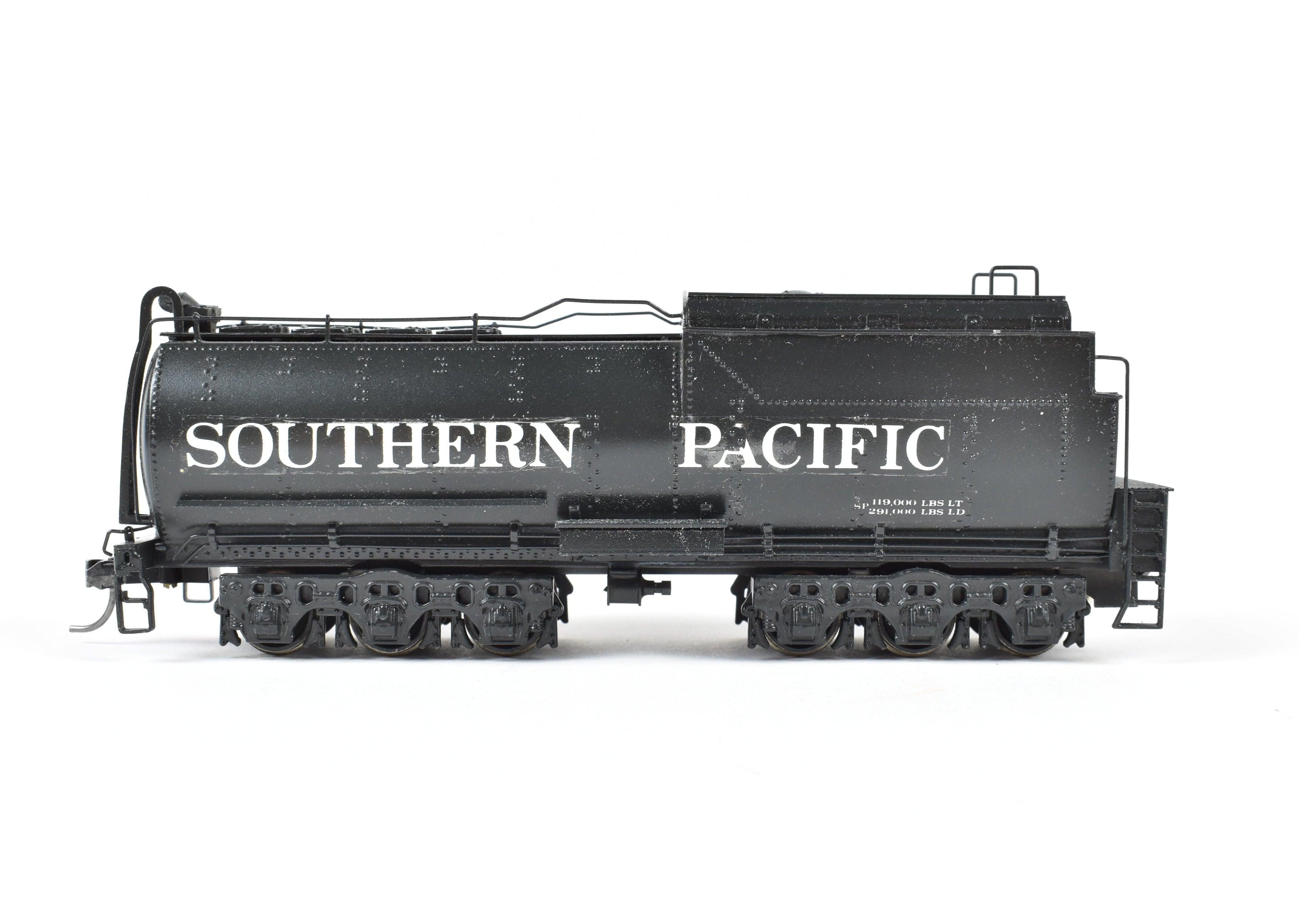 HO Scale Custom - Painted Brass Balboa Southern Pacific 12,000 Gallon Vanderbilt Tender for Model Trains (TENDER ONLY)