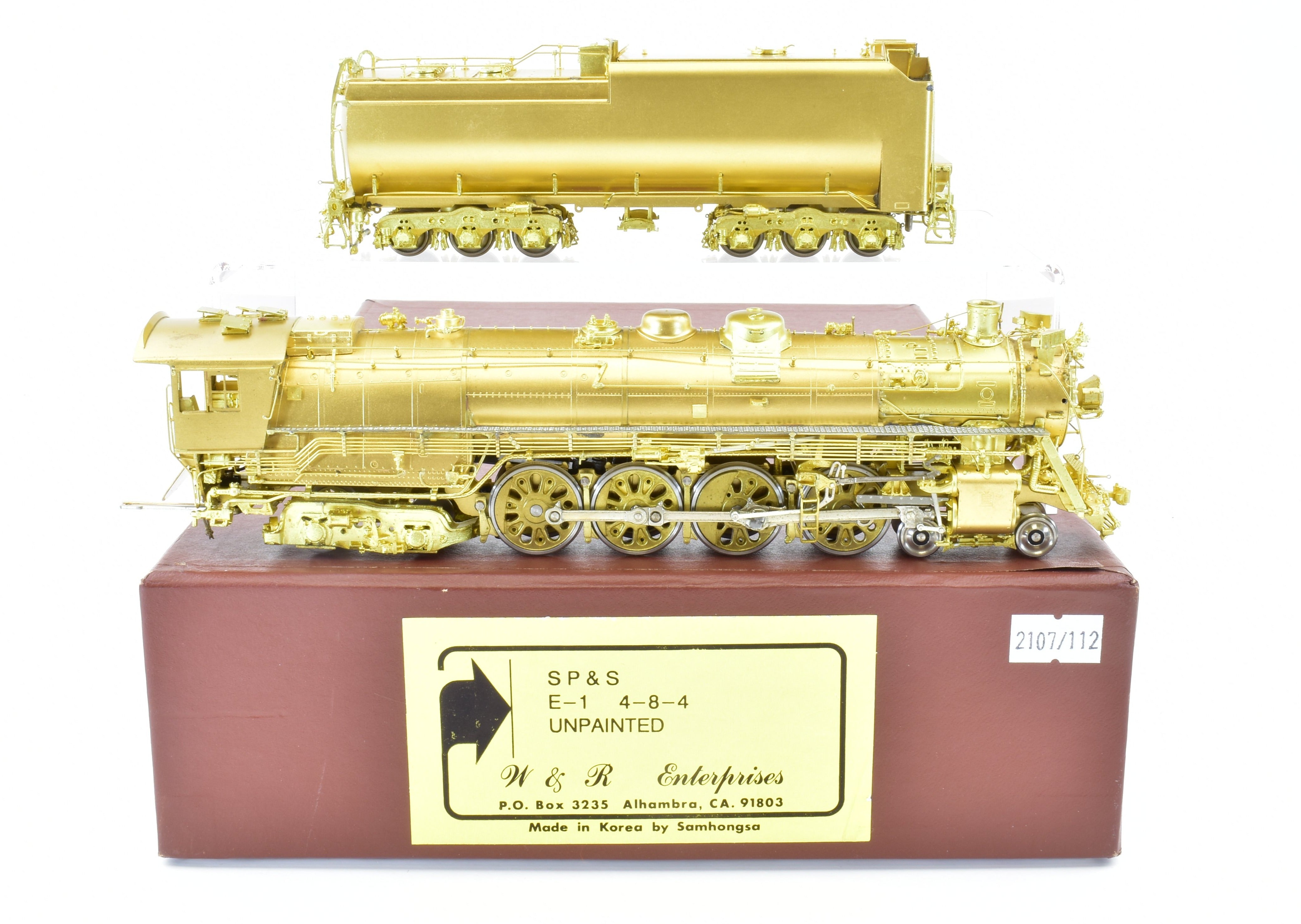 HO Scale Brass Model of W&R Enterprises SP&S - Spokane, Portland & Seattle Railway E-1 4-8-4 Steam Locomotive