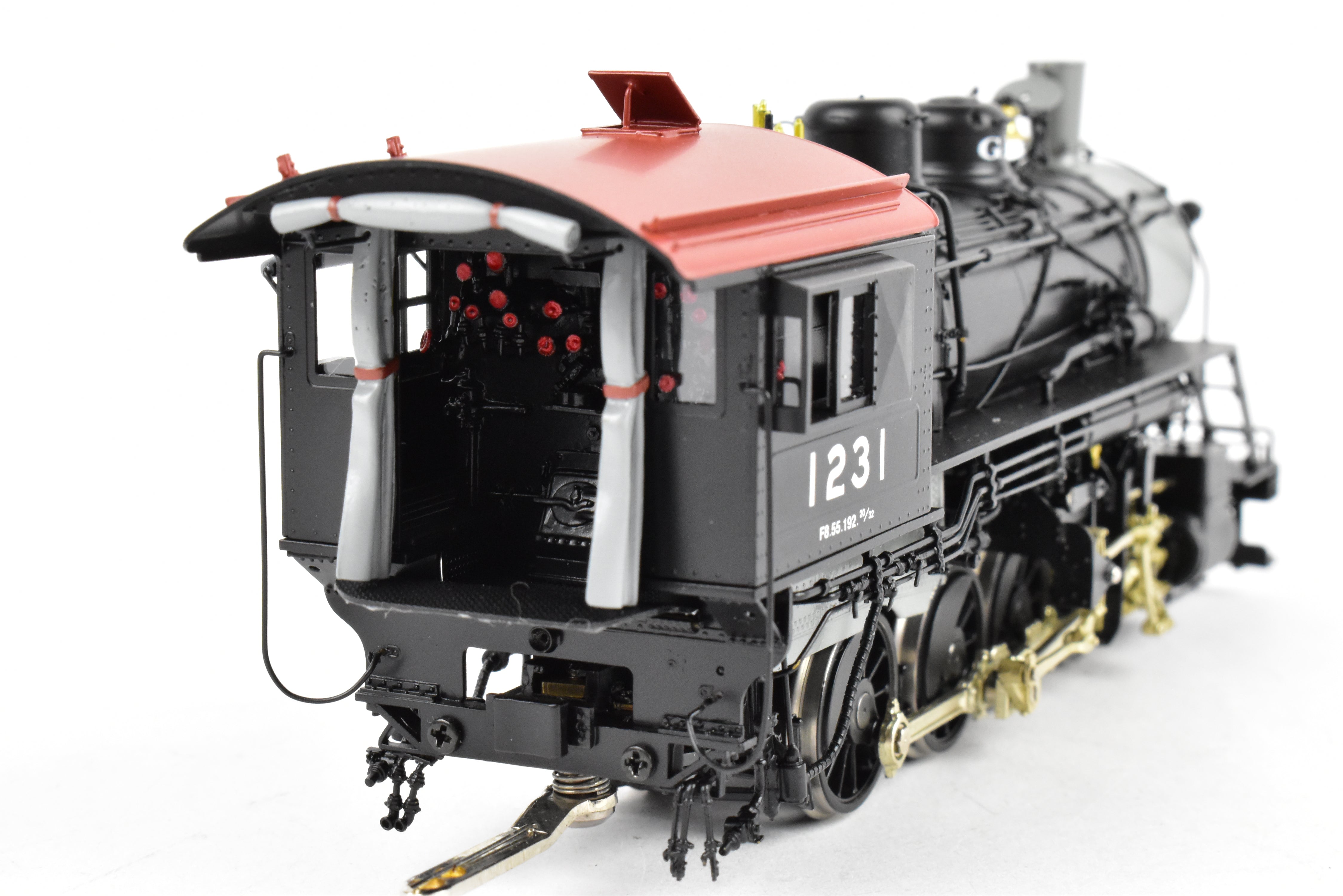 HO Brass GN - Great Northern F-8 2-8-0 FP Black Oil-Fired No. 1231 Model