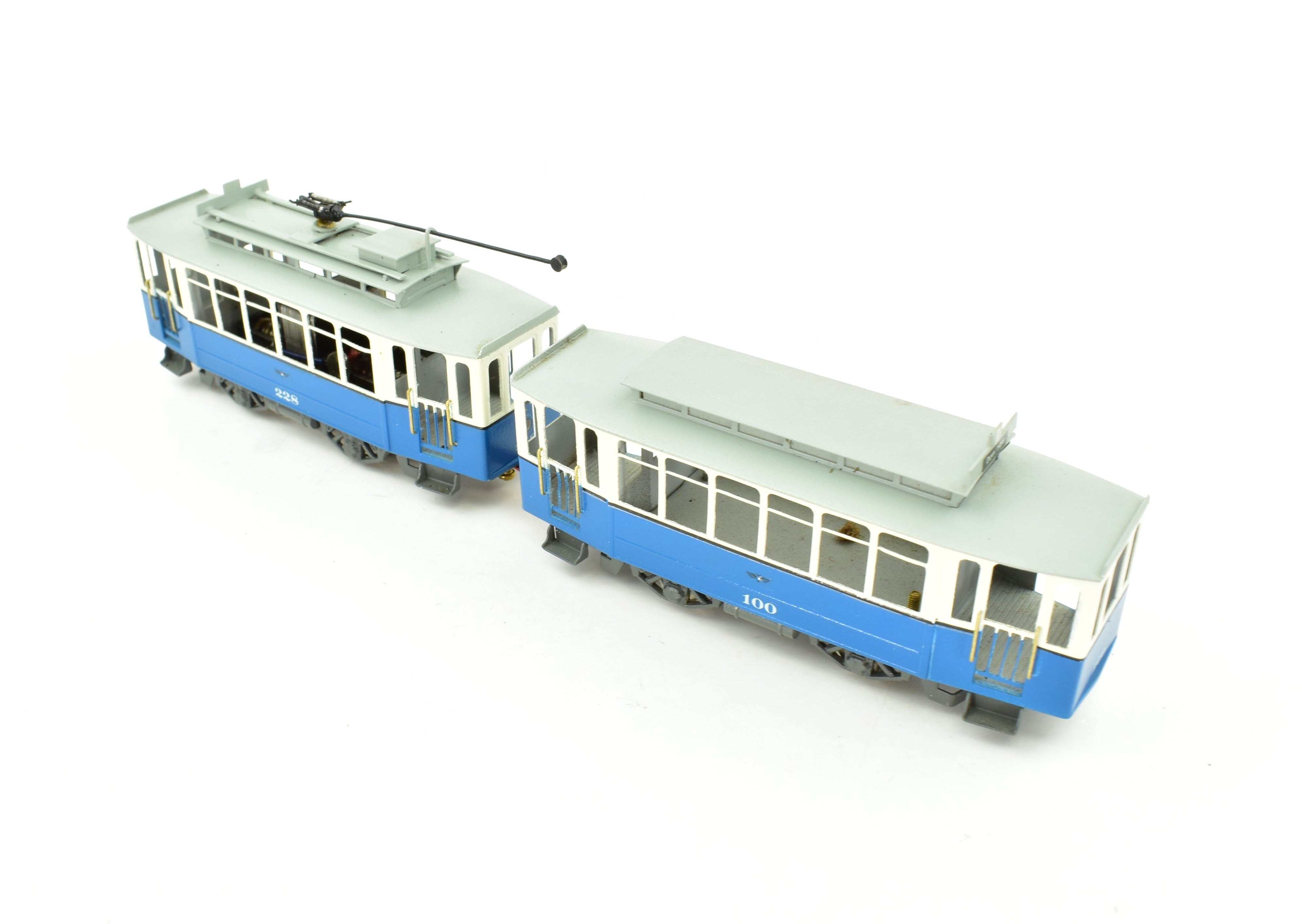 Collectible HO Scale Brass Philotrain Apeldoor - Nederland Type HTM 51 - 80 Painted Tram Set Model
