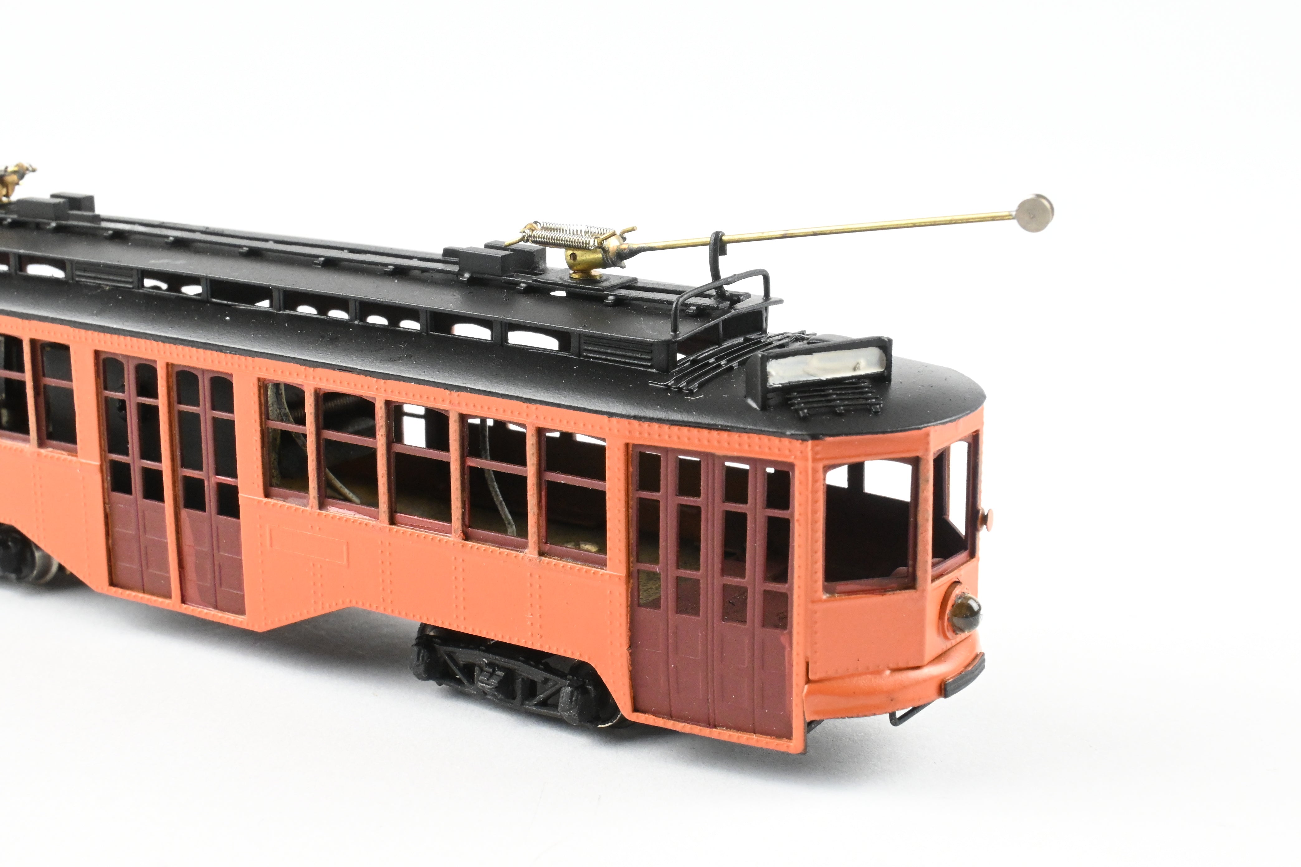 HO Scale Brass Fairfield Models Pittsburgh Railway Co. Double Ended Joe's Trolley Car, CP Variant, Unlettered, Model Train Collectible