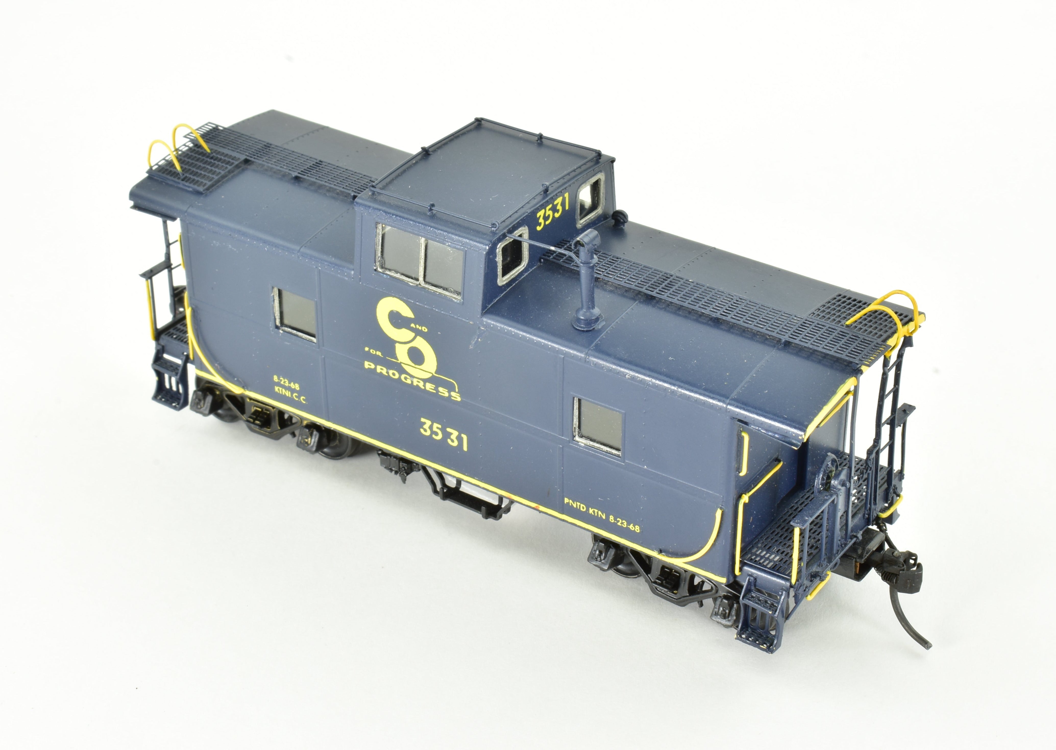 HO Brass OMI Chesapeake & Ohio Modernized Steel Caboose FP 3531, No Box
