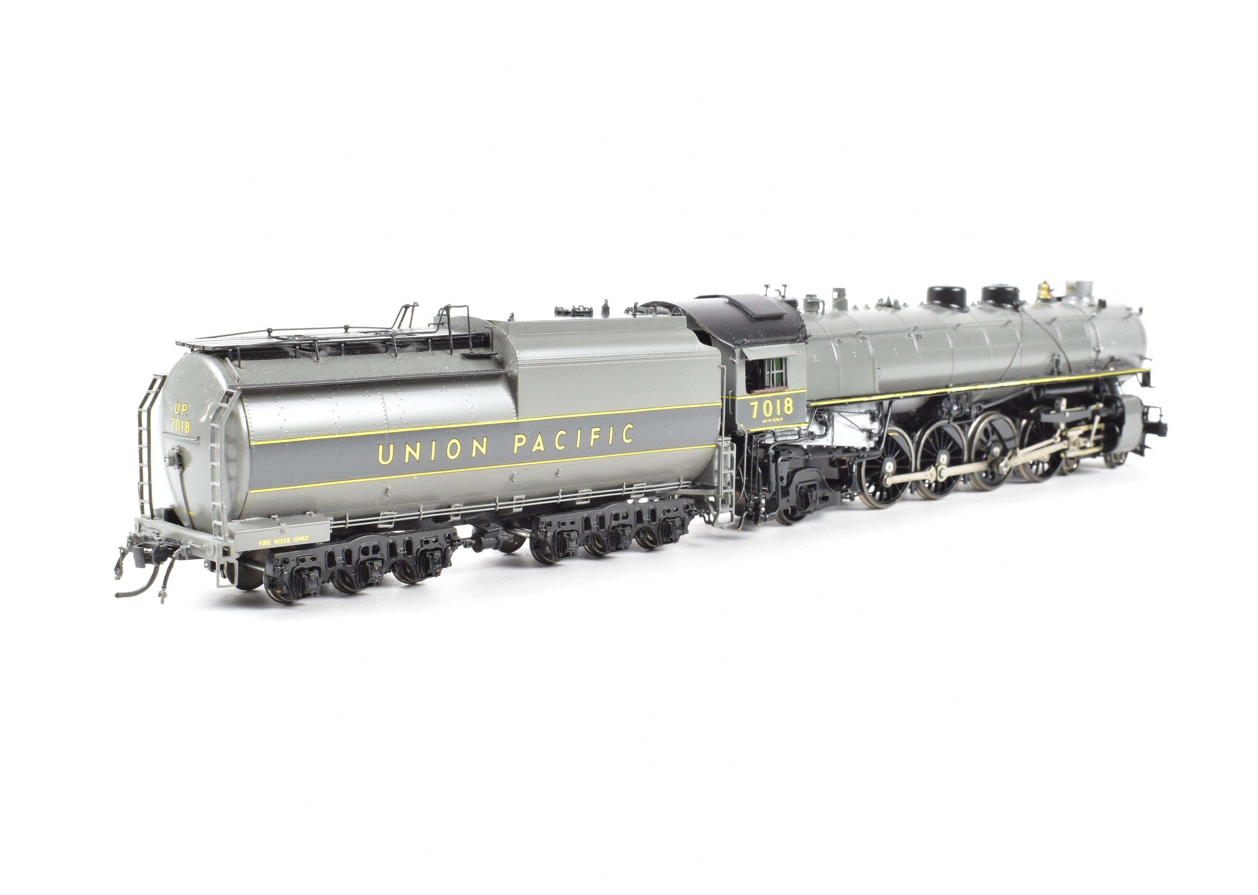 HO Scale Brass OMI UP 4-8-2 F/P TTG Model #7018 with Yellow Stripes