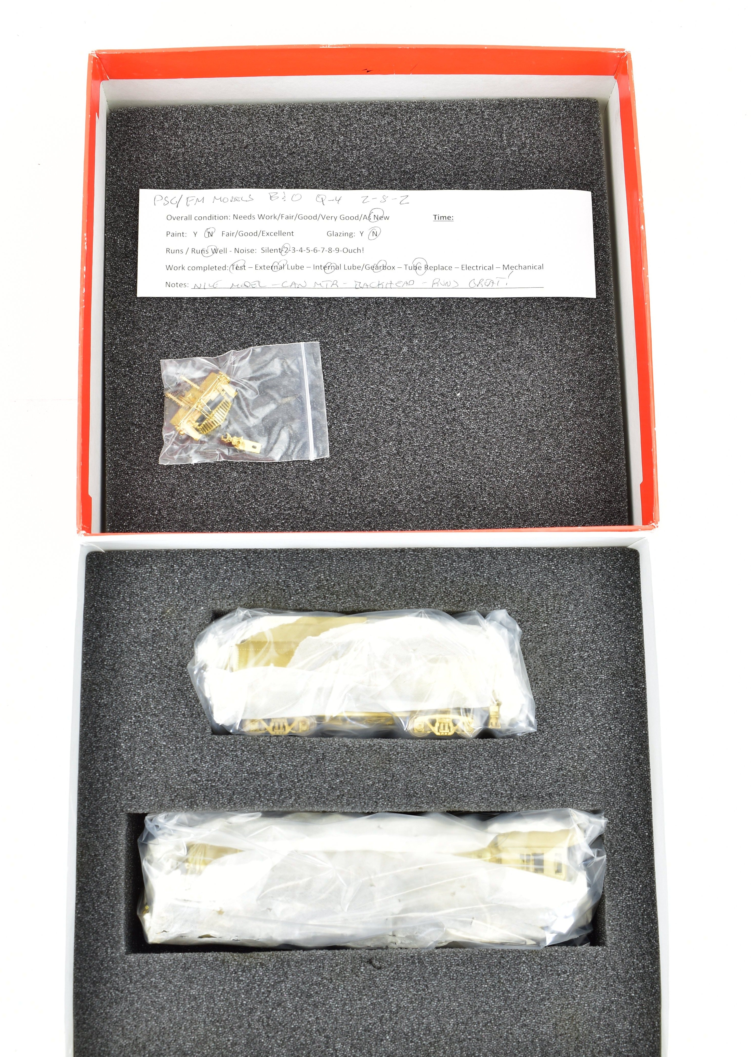 HO Scale Brass Precision Scale Co. B&O Q-4 2-8-2 Mikado Locomotive Model