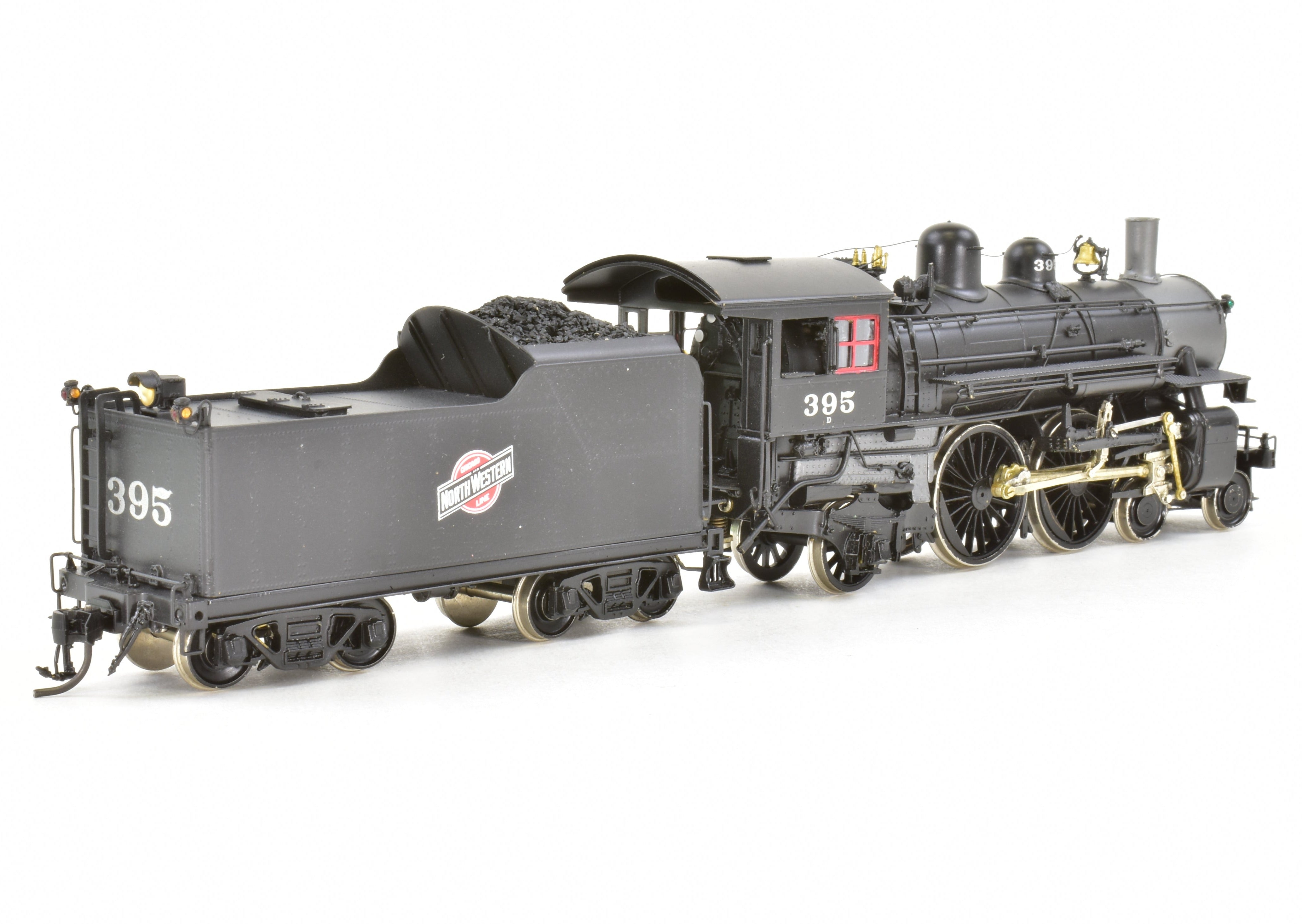 HO Scale Brass Model Train - Overland Models' Chicago & North Western D 4-4-2 Atlantic Professionally Painted Locomotive
