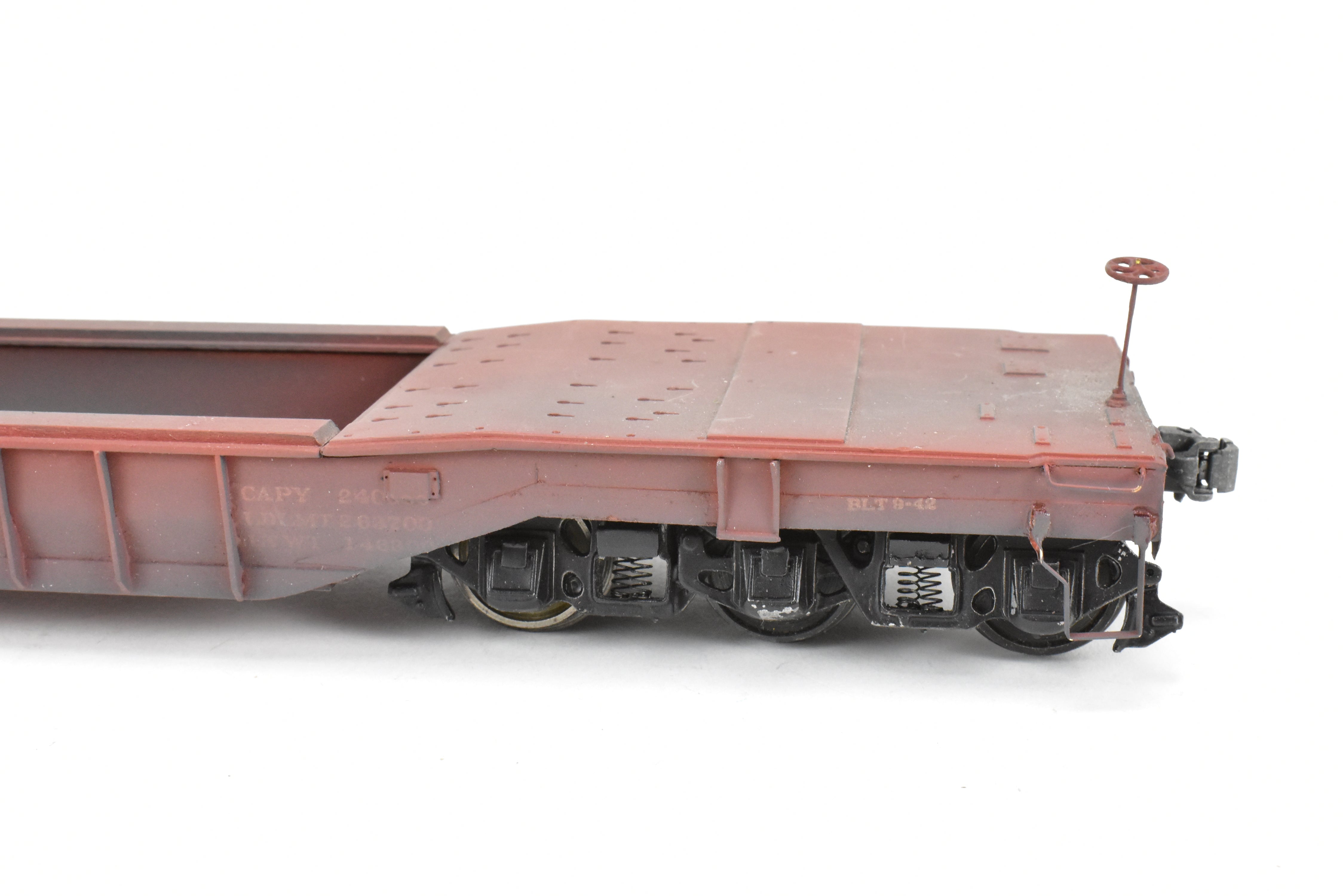 Custom-Built O Scale Metal C&O - Chesapeake & Ohio 61' Well Hole Flat Car by Quality Craft