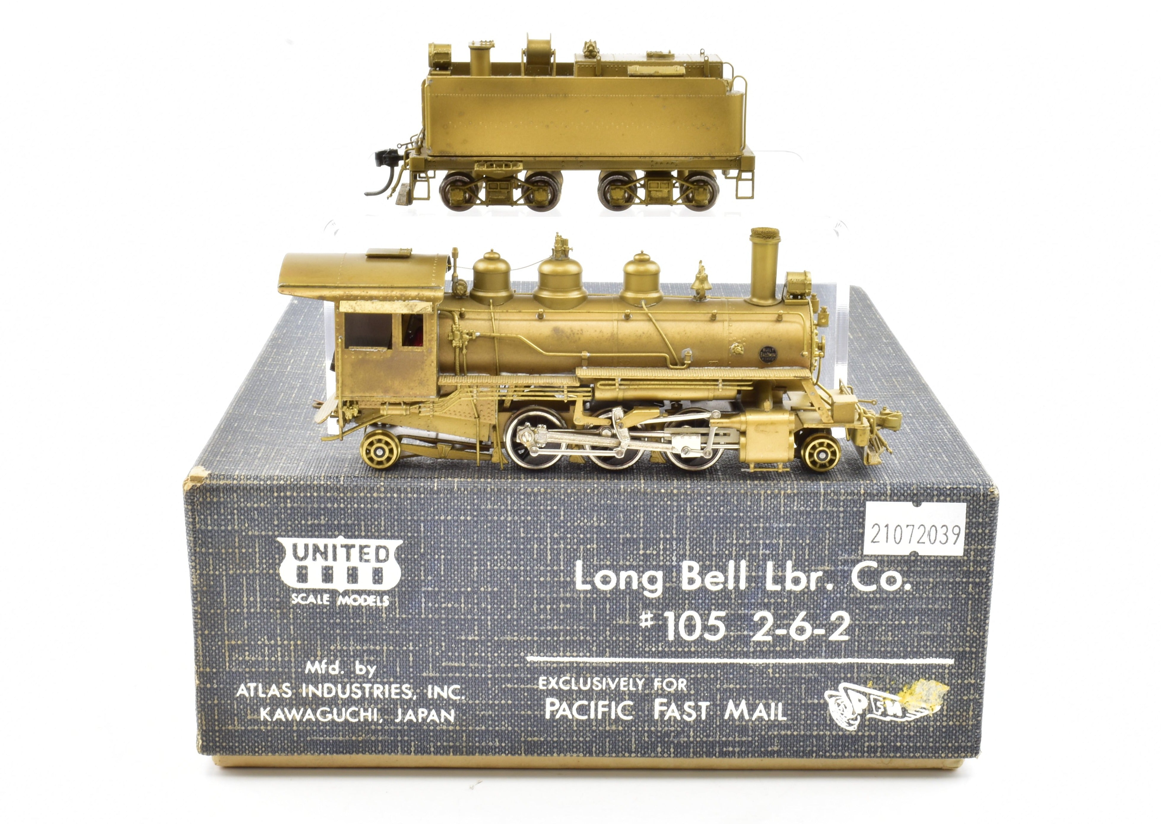 1977 HO Brass PFM United #105 2-6-2 Baldwin Logger Model Train