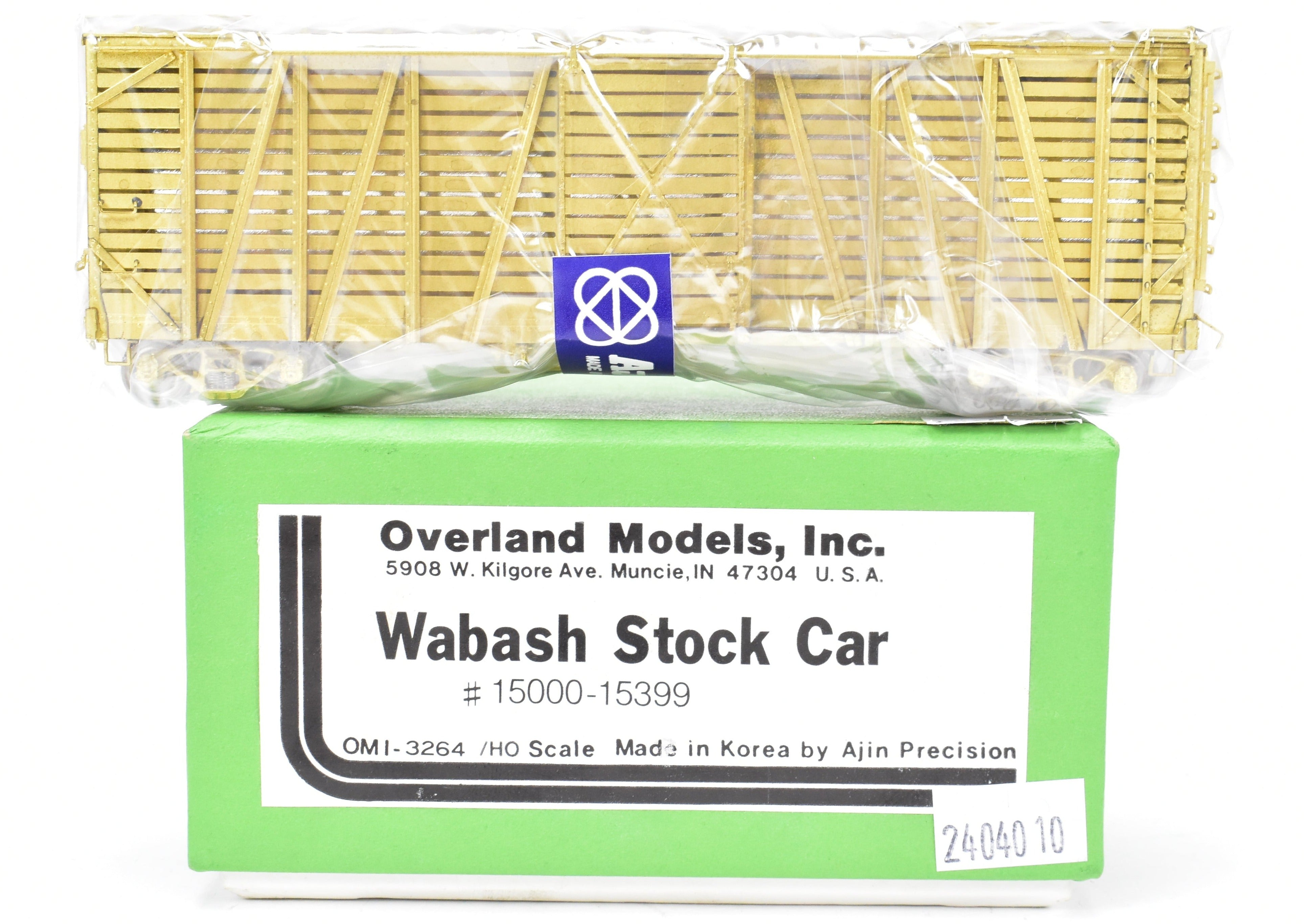 Brand New HO Scale Brass Wabash Stock Car by Overland Models, Inc. (OMI)