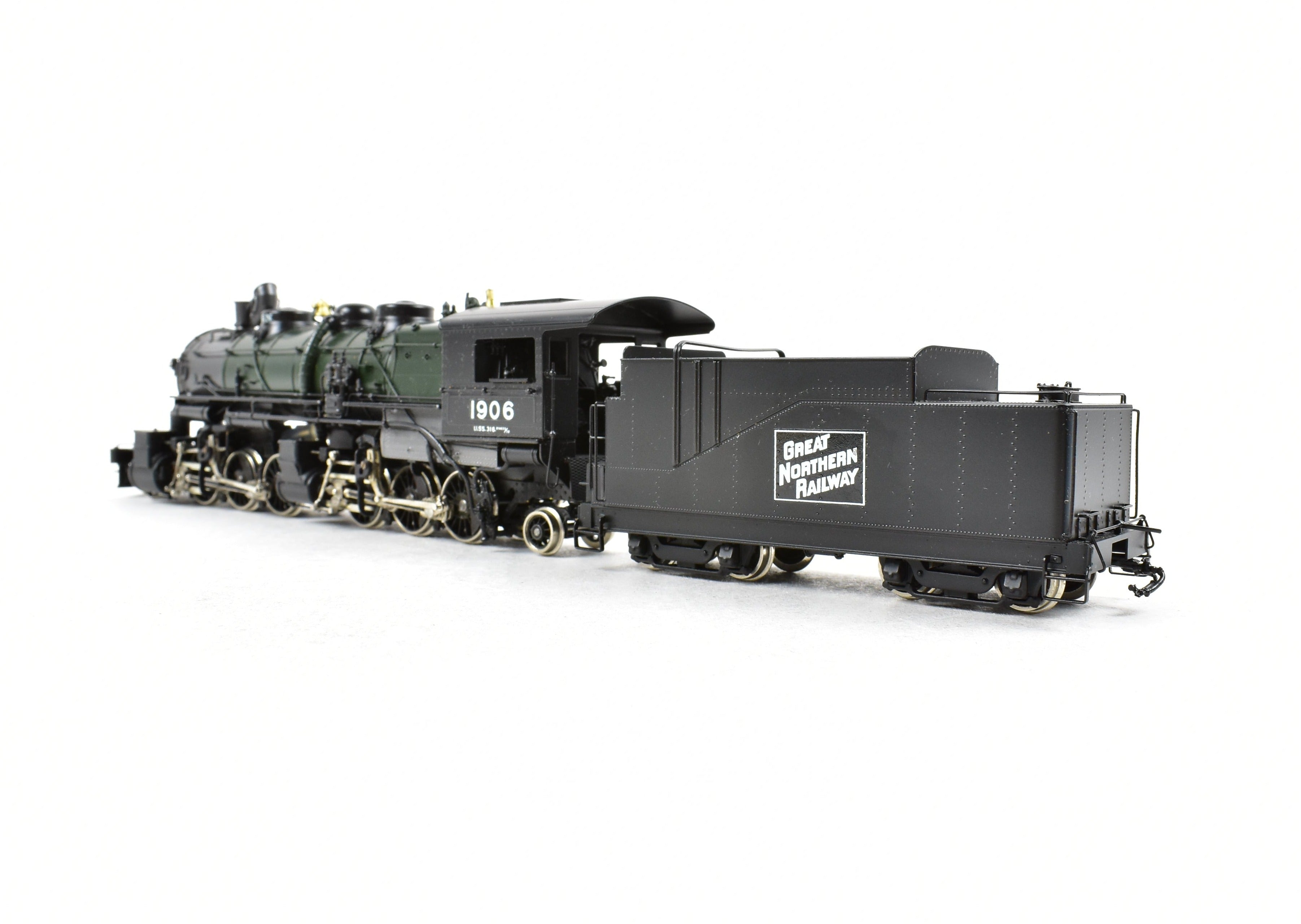 HO Scale Brass Model Train - PFM - Tenshodo GN - Great Northern 2-6-6-2 Class L-1 Crown FP Steam Locomotive #1906