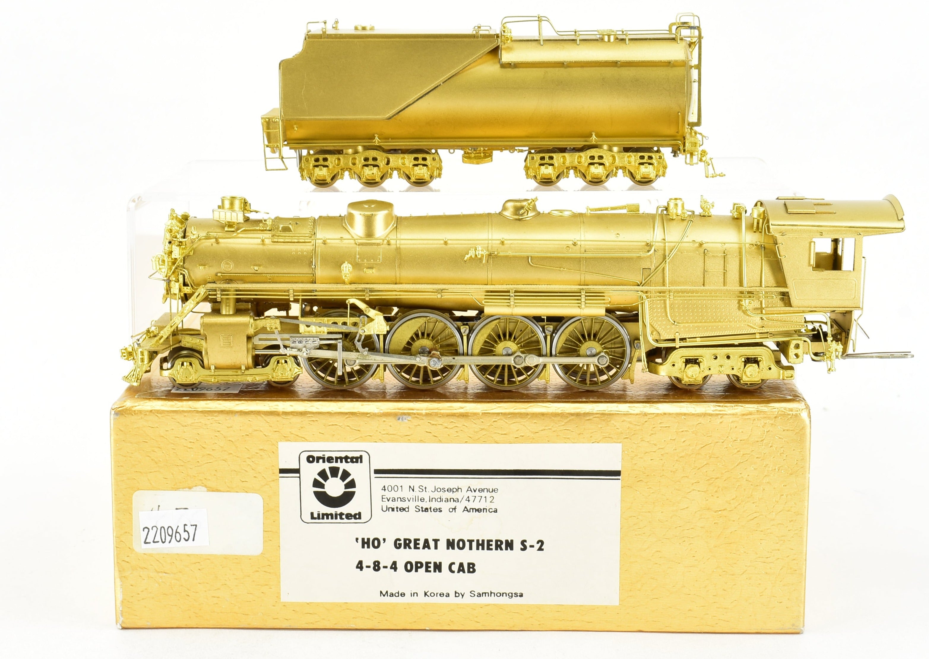 HO Scale Brass Model Train - Oriental Limited Great Northern 4-8-4 Class S-2 Open Cab