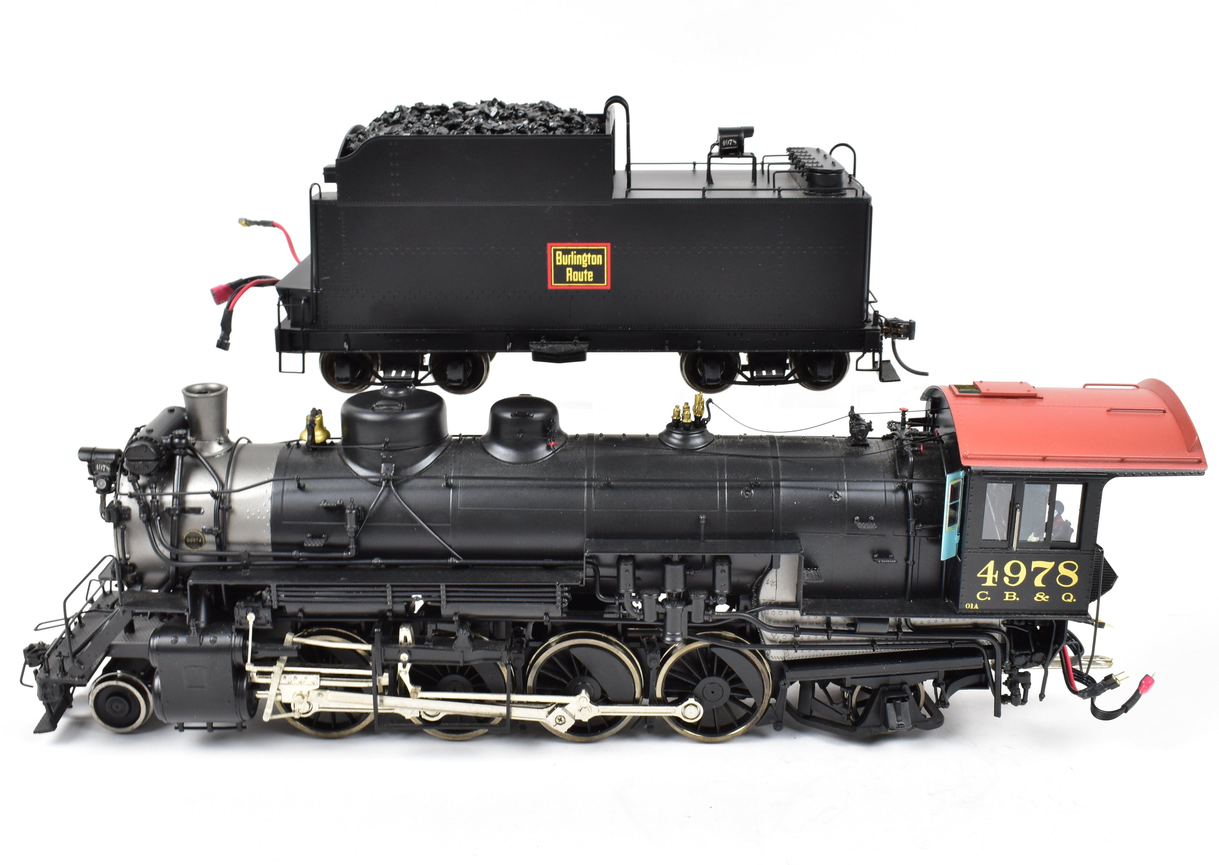 Sunset Models 3rd Rail O Scale Brass CB&Q Burlington Route O - 1a 2 - 8 - 2 FP #4978 with ESU DCC & Sound