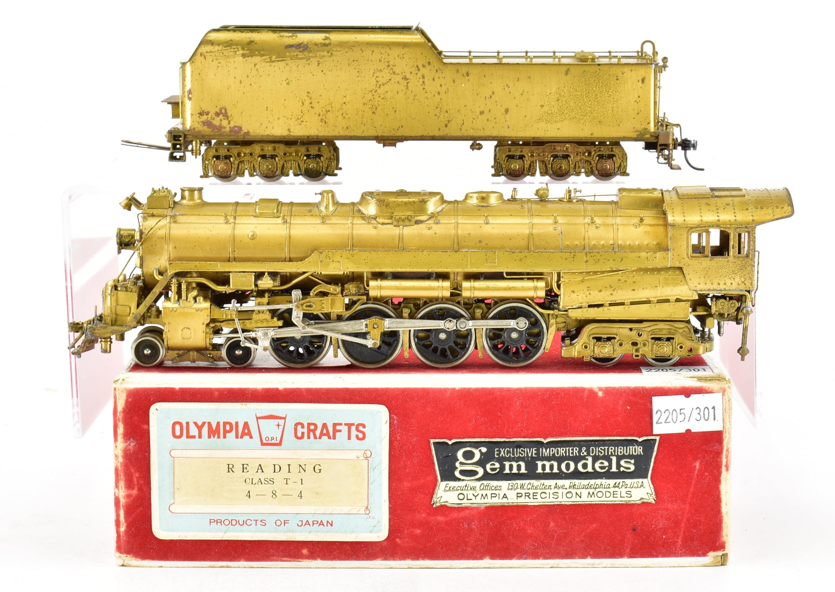 HO Scale Brass Model Railroad Gem Models Reading Class T - 1 4 - 8 - 4 Ruby Series Limited Edition Model 42 out of 50