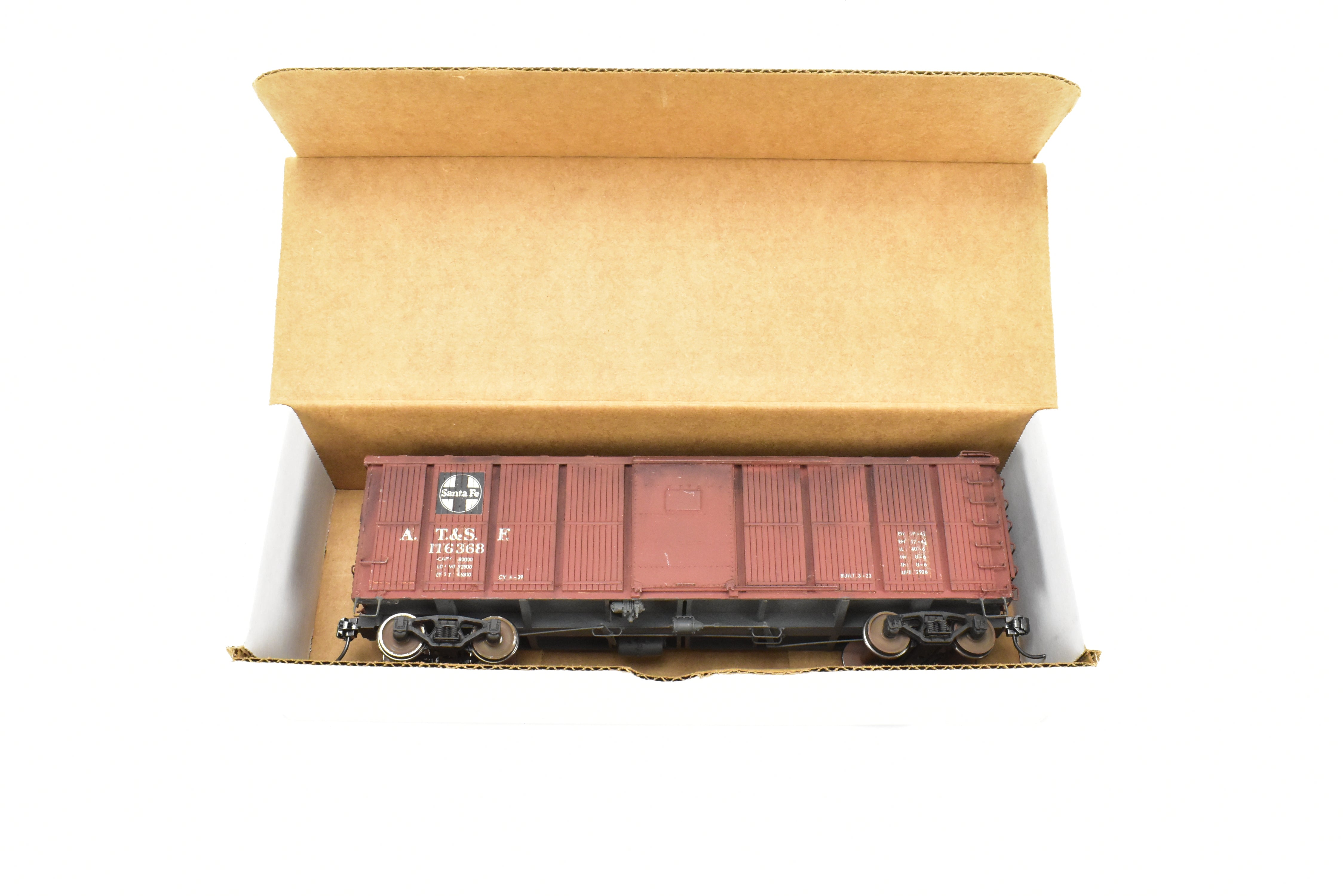 O Scale Chooch Resin ATSF - Santa Fe 40' Wood Boxcar Pro-built #116368