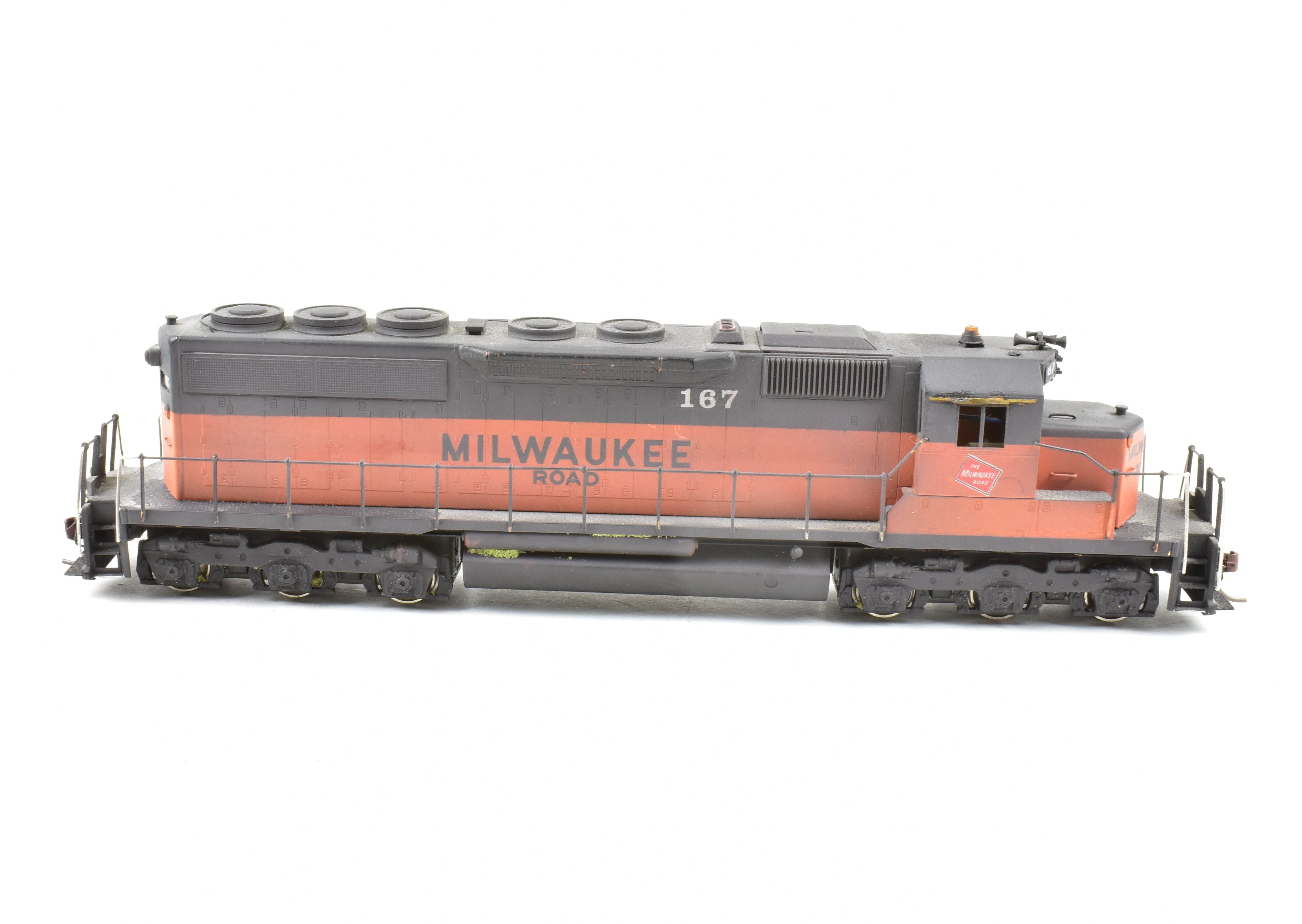 Custom Painted HO Brass Alco MILW - Milwaukee Road EMD SD40 Diesel No. 167