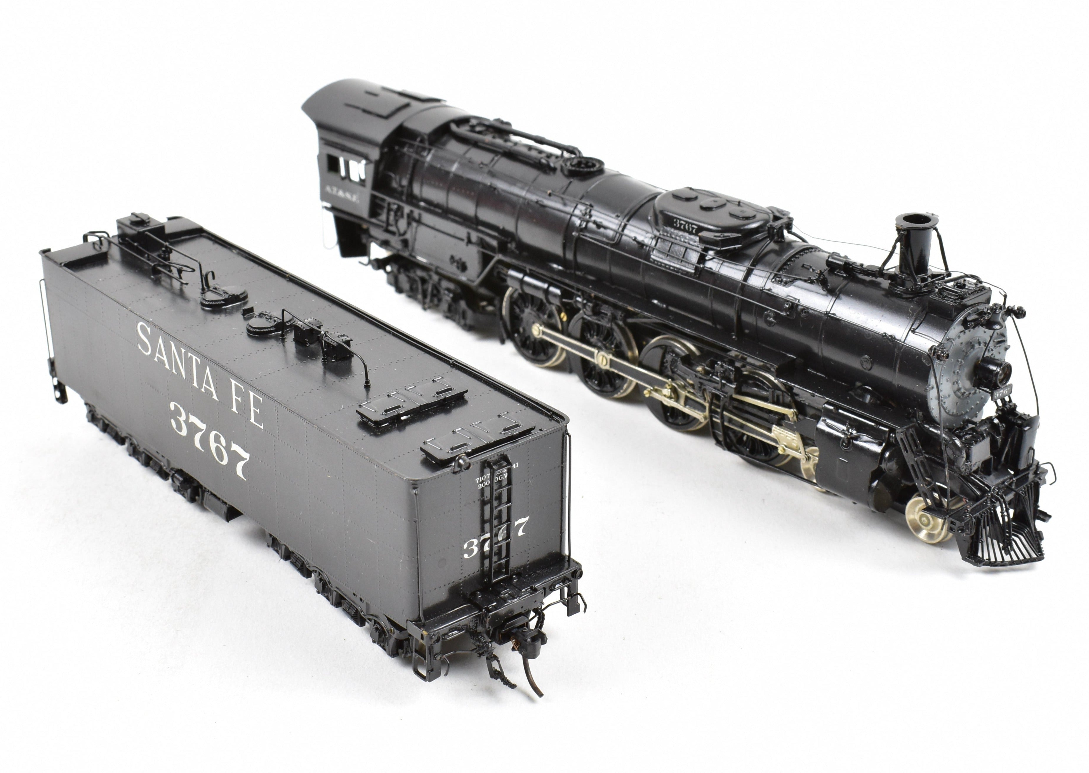 HO Scale Brass Key Imports ATSF - Santa Fe 3765 Class 4-8-4 Northern Steam Locomotive Custom Painted with the Number 3767
