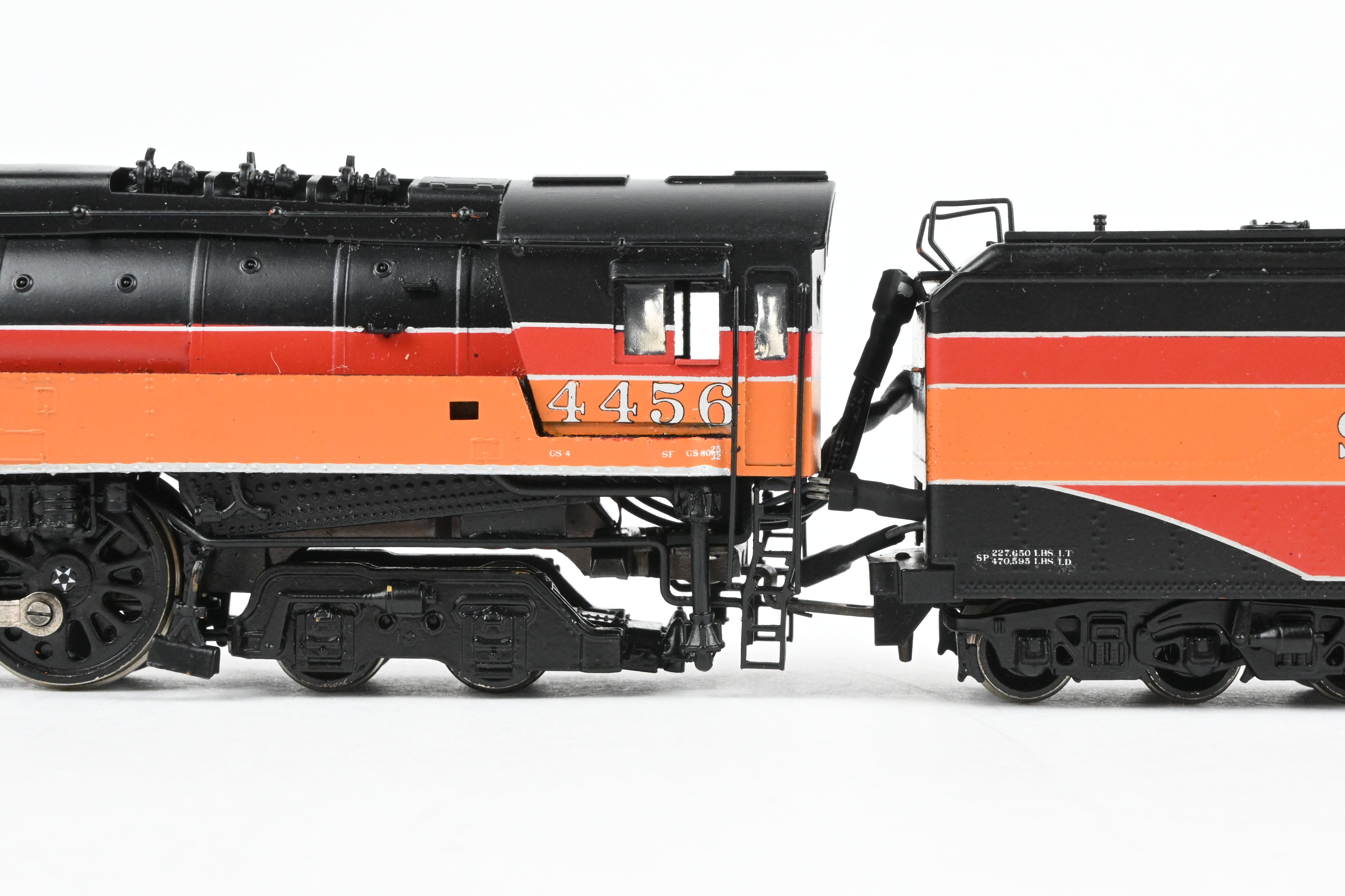 HO Scale Brass Model Train by Westside Model Co., Representing Southern Pacific Class GS - 4 4 - 8 - 4 Locomotive, Factory Painted in Daylight Scheme with #4456, Equipped with Tsunami2 DCC and Sound System