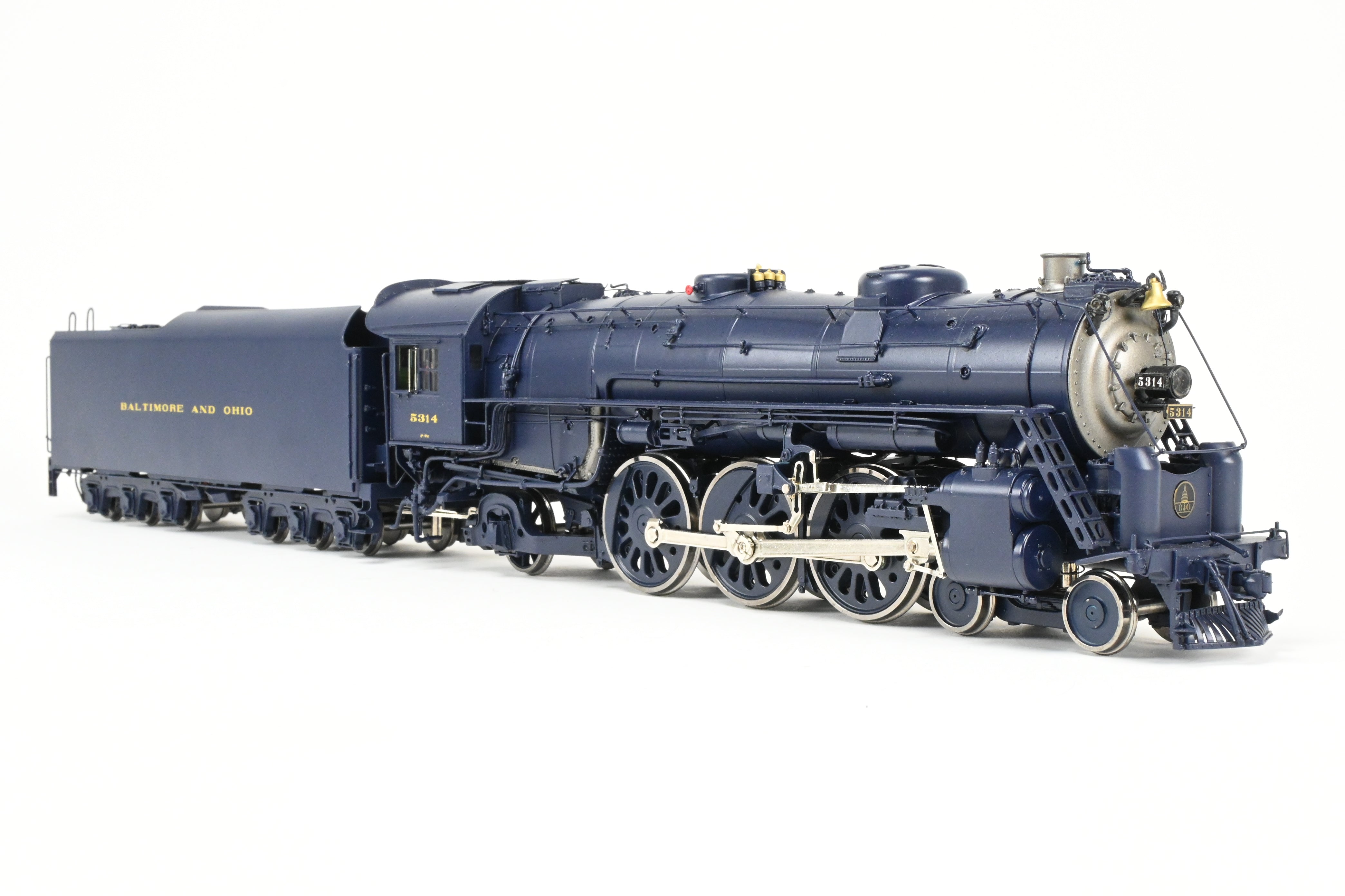 O Scale Brass Model Train - Sunset Models Third Rail B&O - Baltimore and Ohio P-7e 4-6-2 FP Locomotive in B&O Blue #5314, 2-Rail Version with Some Minor Issues