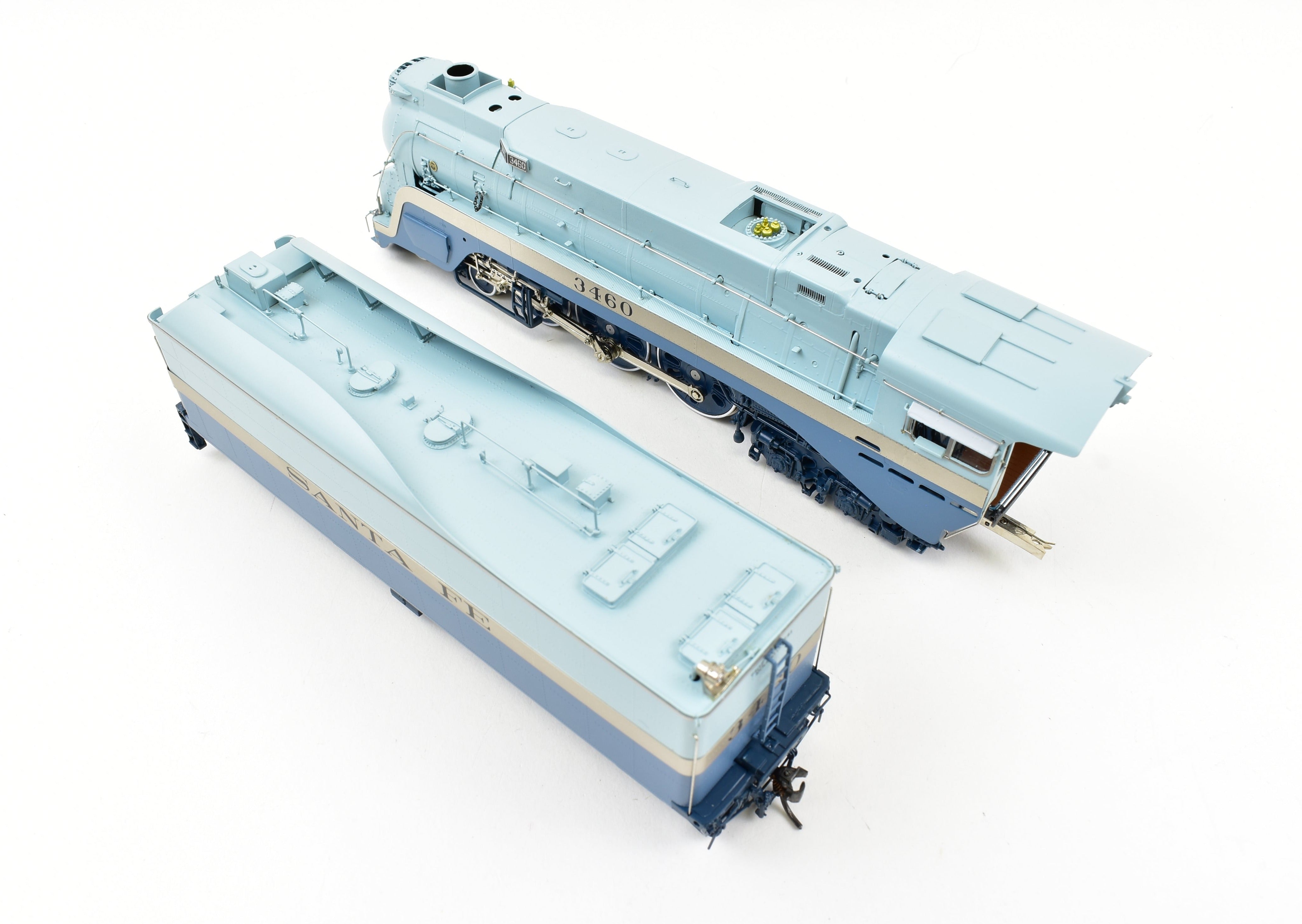 HO Brass Precision Scale Co. ATSF Santa Fe 4-6-4 #3460 Blue Goose Hudson FP Rare Model