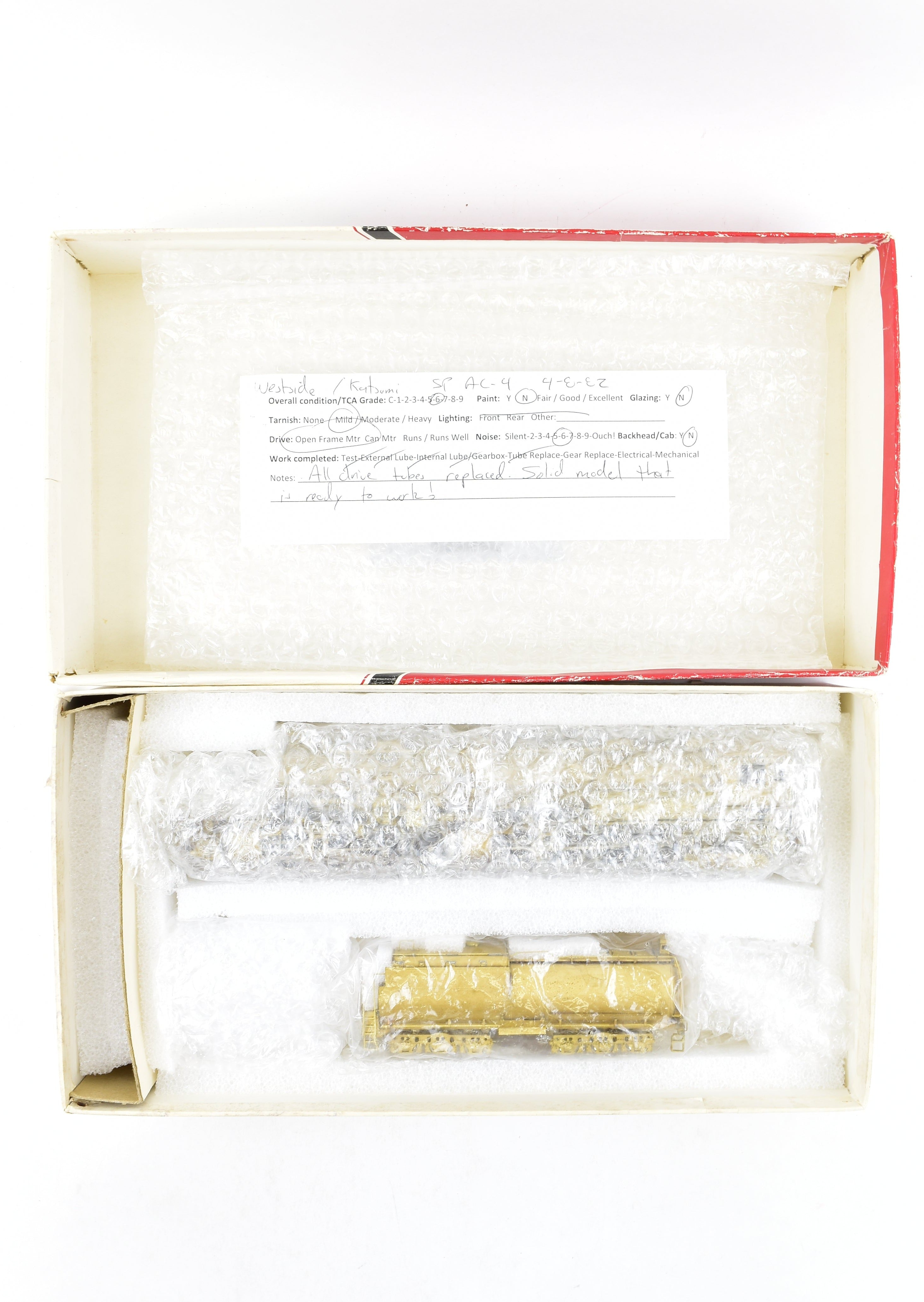 HO Scale Brass Model Train by Westside Model Co., Southern Pacific Class AC - 4 4 - 8 - 8 - 2 Cab Forward Locomotive from 1977 Production Run