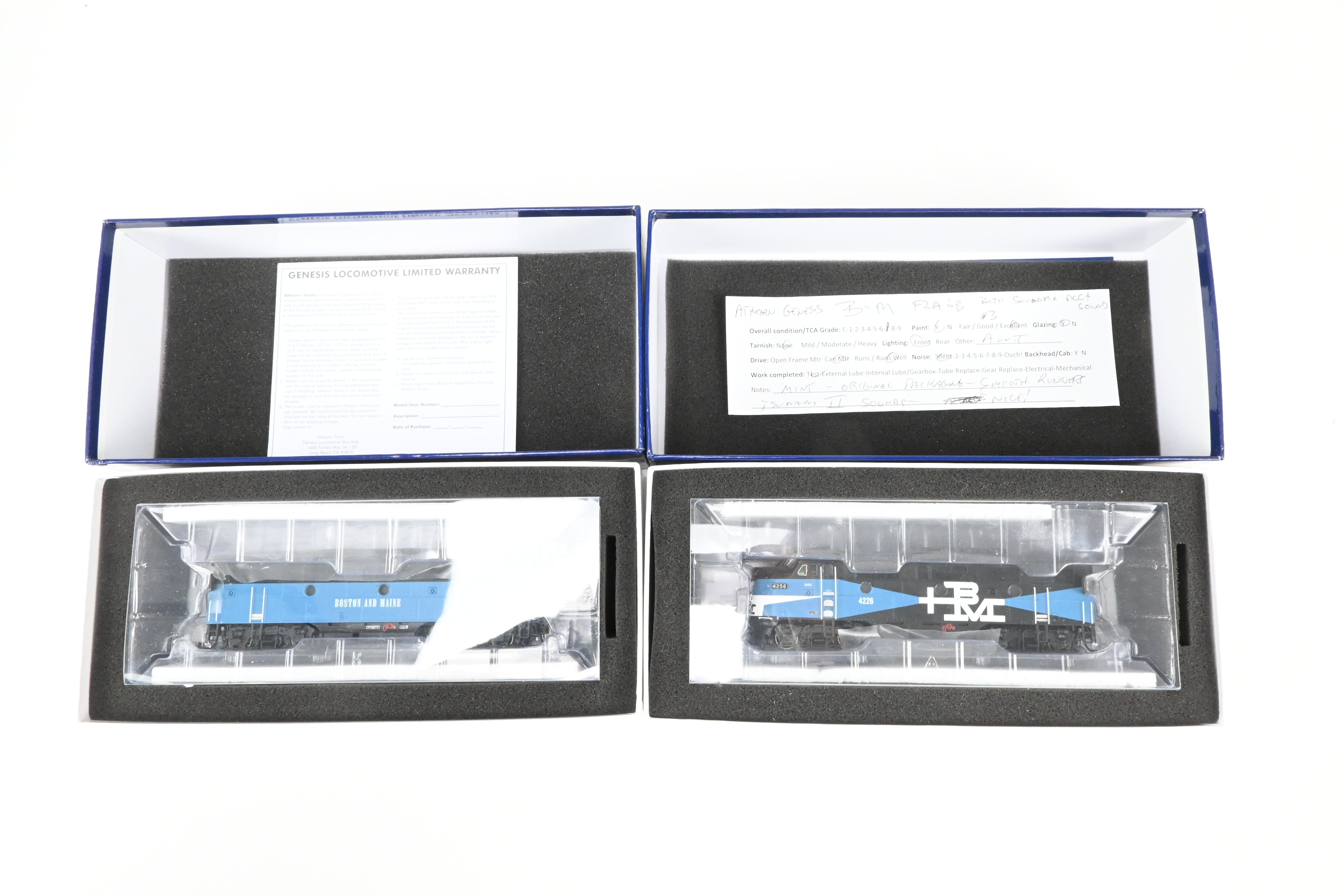 Athearn Genesis B&M Boston & Maine EMD F2-A/F2-B Passenger Set with Tsunami2 DCC & Sound
