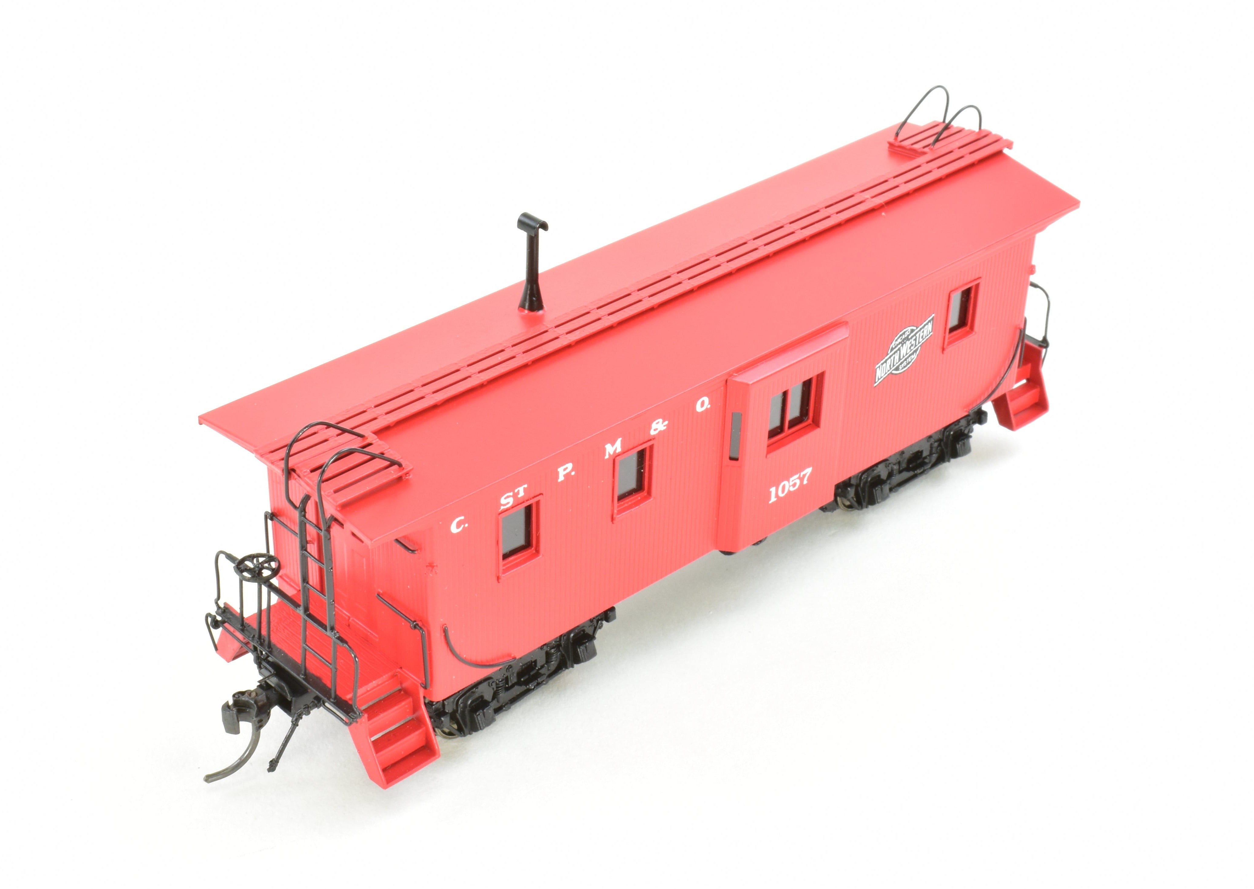 High - Quality HO Scale Brass Division Point Model - Chicago & North Western Standard Way Car Bay Window Type FP, Road Number 1057 by DVP