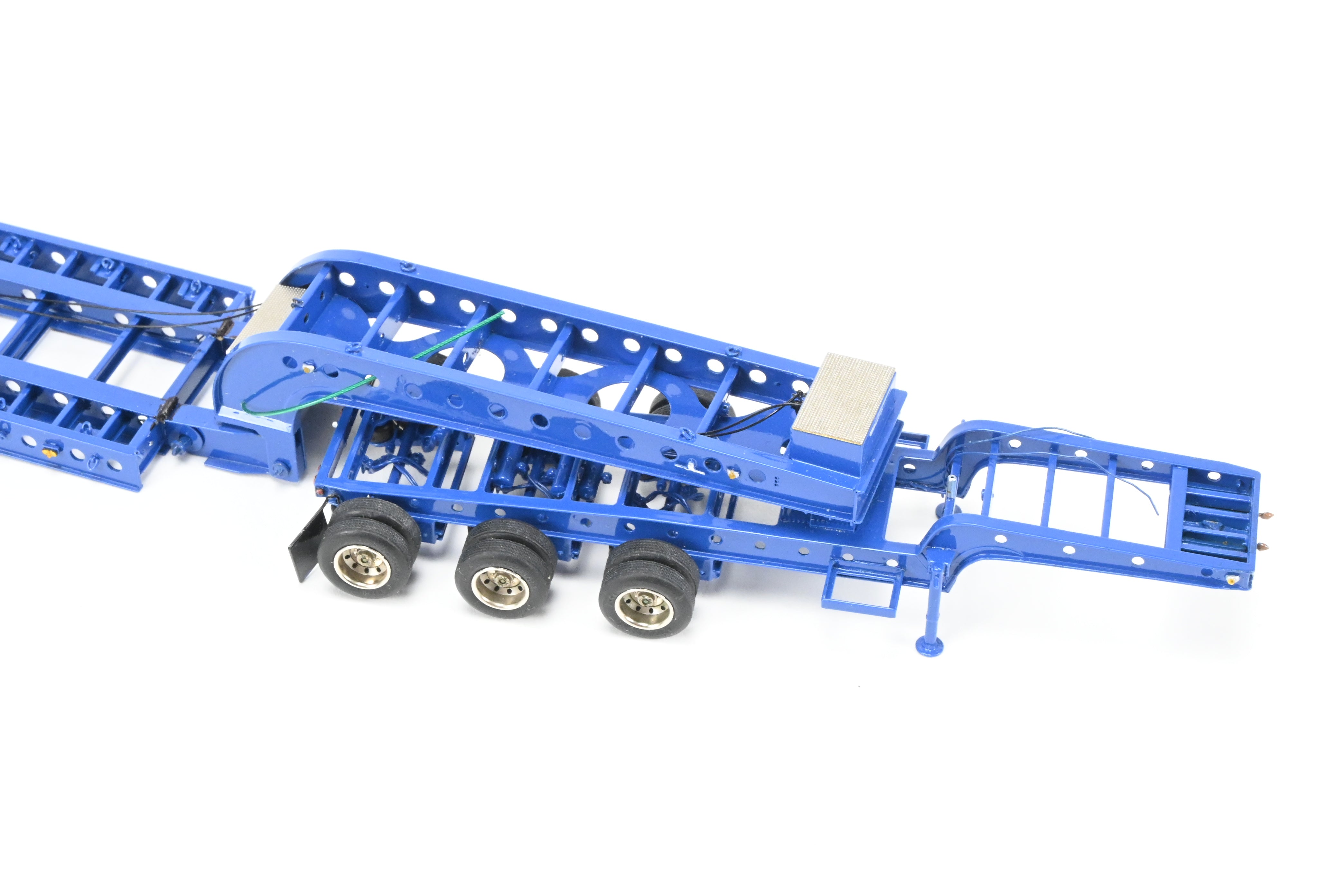 HO Scale Brass Construction OMI - Overland Models, Inc. Nelson Miller Transfer Extremely Rare One-of-a-Kind Pilot Models of 6-Axle and 9-Axle Heavy Haul Trailers in FP Blue, Never Produced