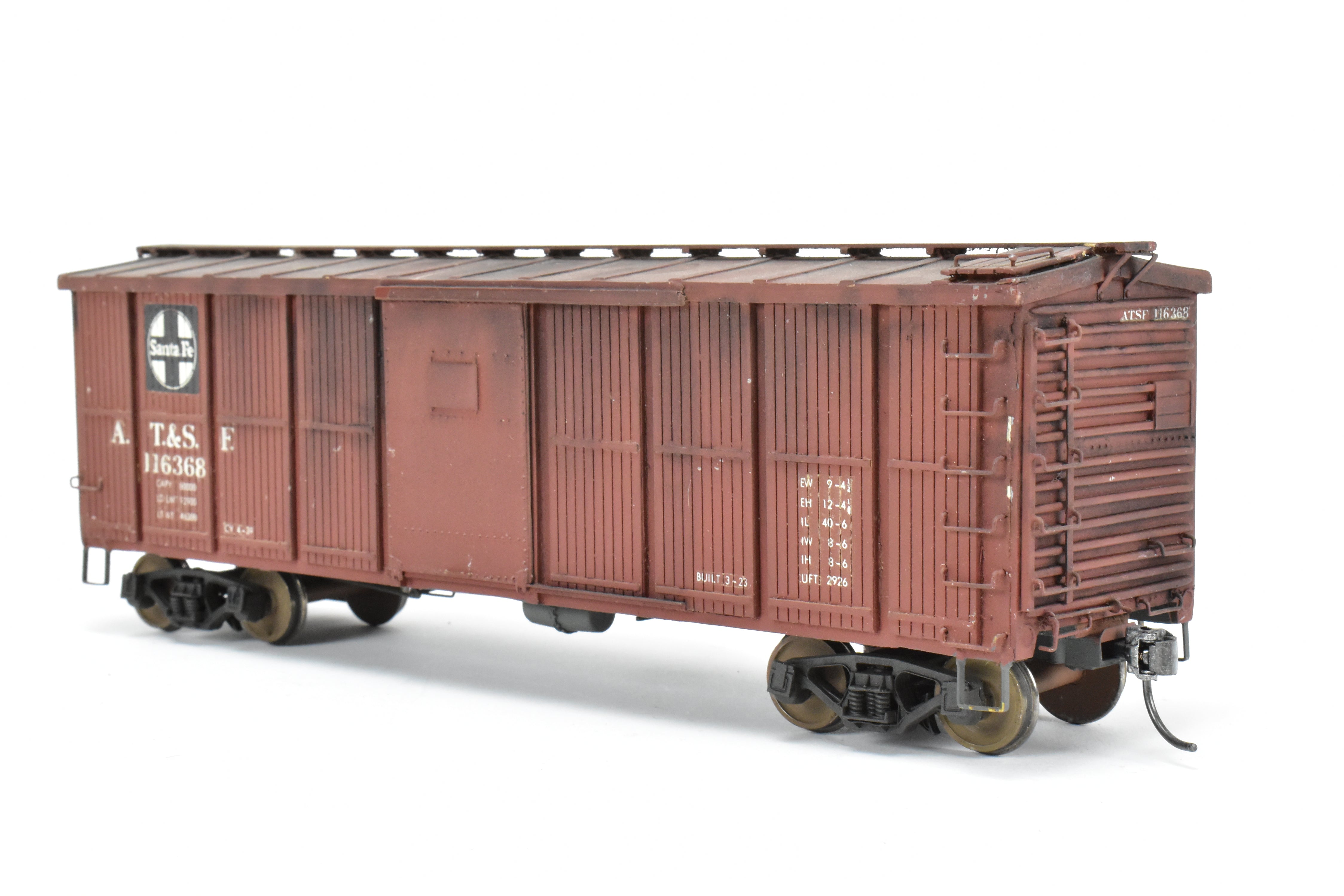 O Scale Chooch Resin ATSF - Santa Fe 40' Wood Boxcar Pro-built #116368