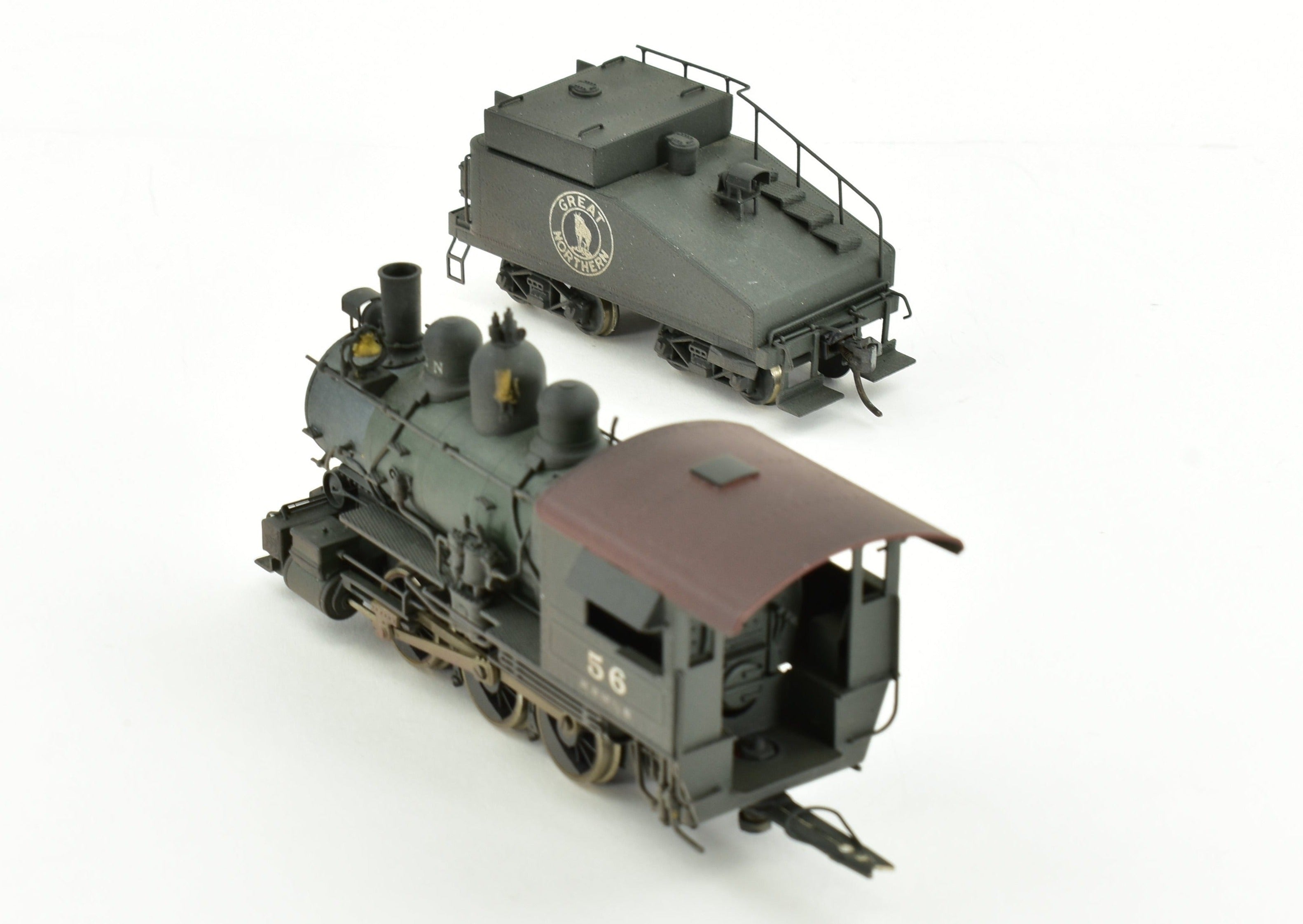 HO Scale Brass Great Northern 0-6-0 A-9 Custom Painted Steam Locomotive No. 56