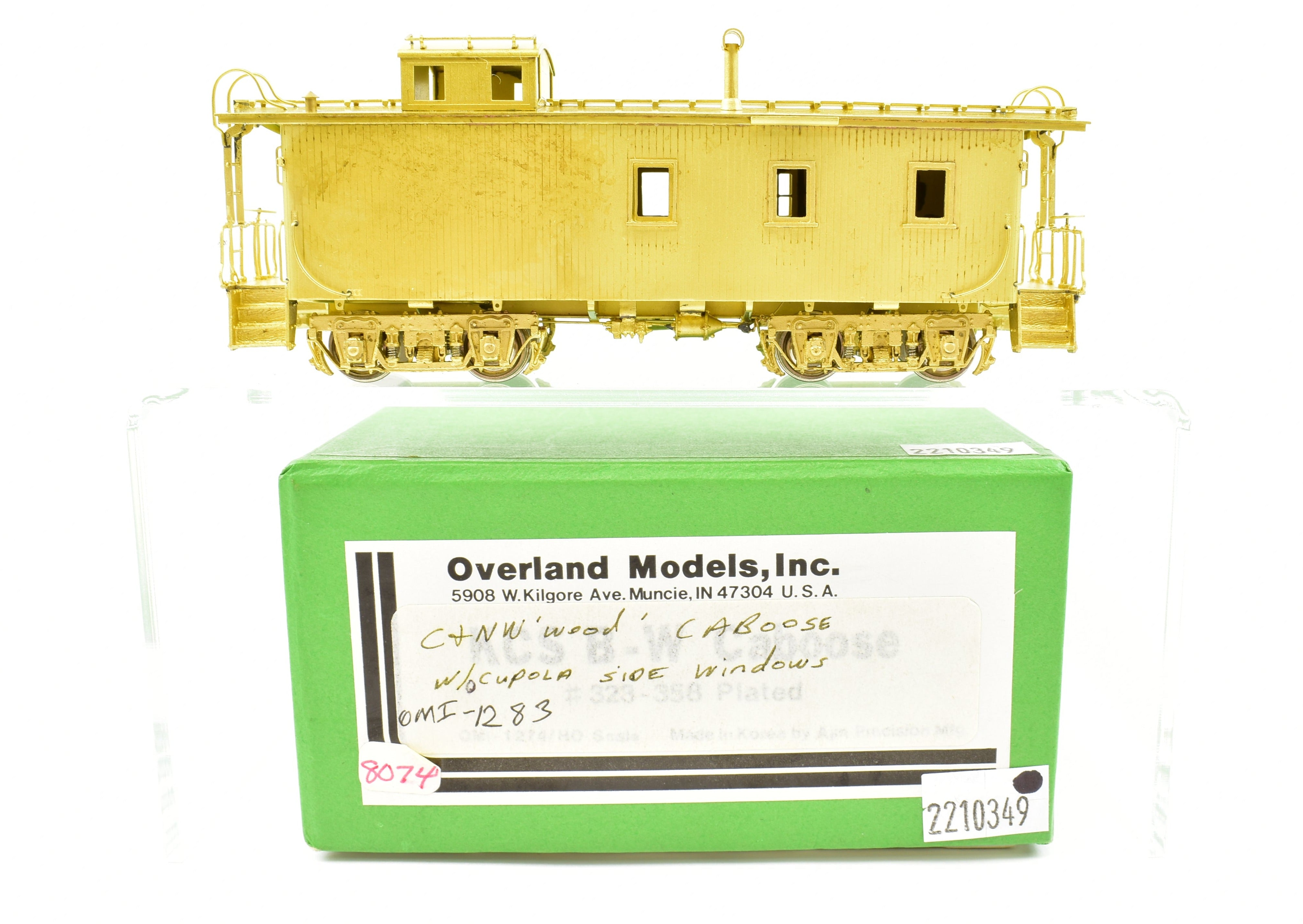 HO Brass OMI C&NW Wood Caboose End Windows Only, Minor Box Wear