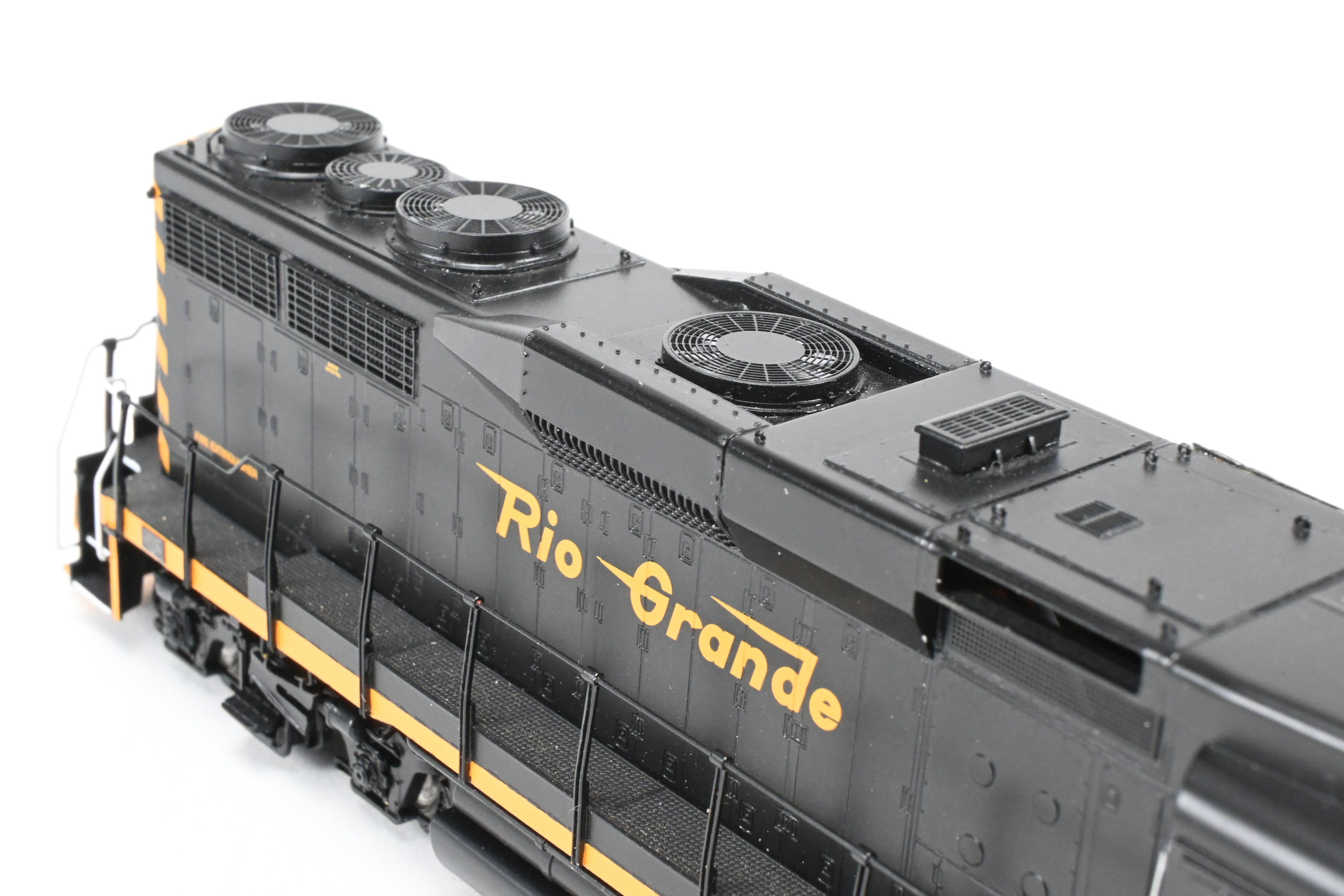 HO Scale Brass Locomotive Model - Overland Models, Inc. D&RGW - Denver And Rio Grande Western EMD GP30 FP in Striking Black/Orange Color Scheme #3010 Equipped with SoundTraxx DCC & Sound System