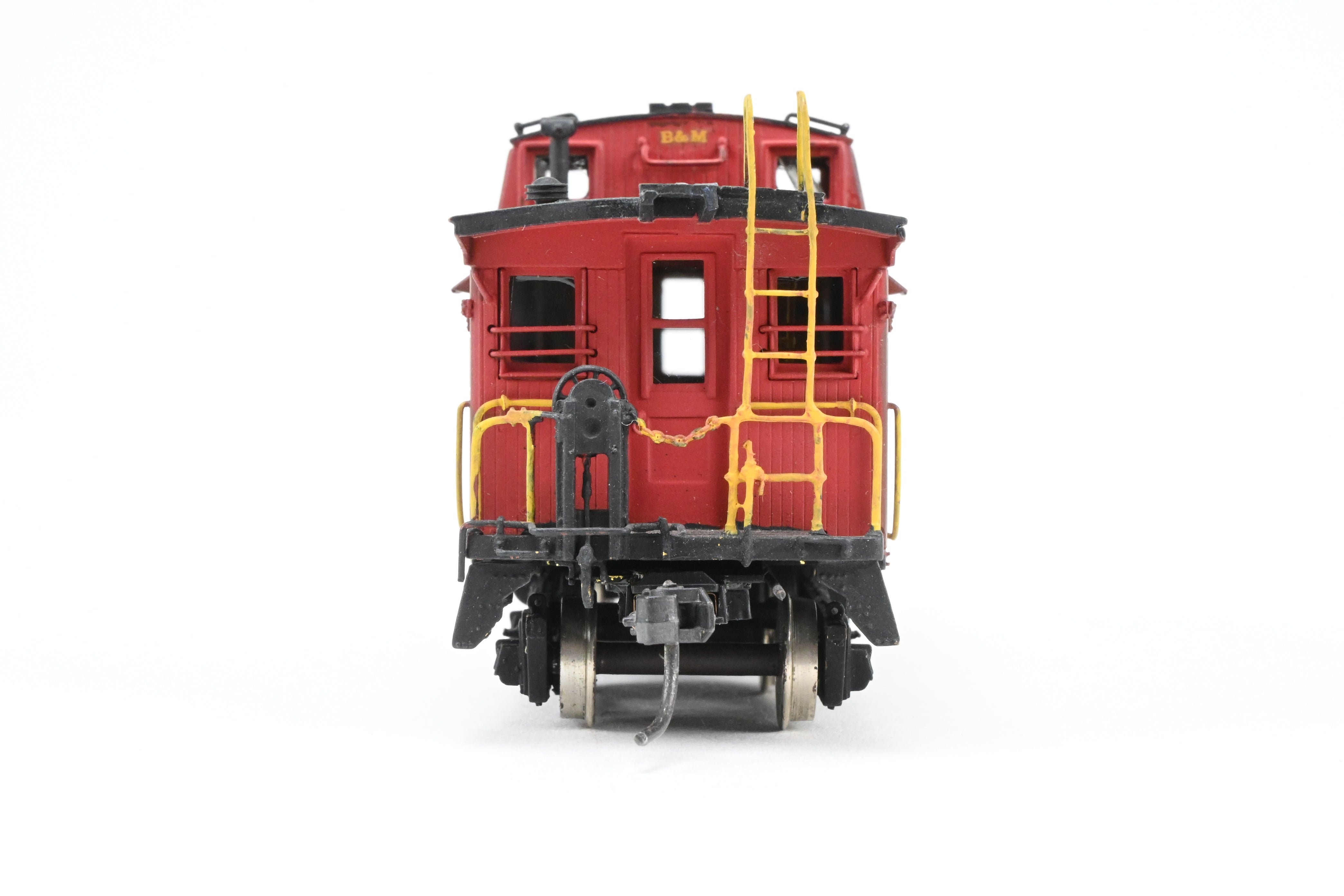 OMI Overland Models HO Brass B&M Wood Caboose w/ Slanted Cupola Custom Painted