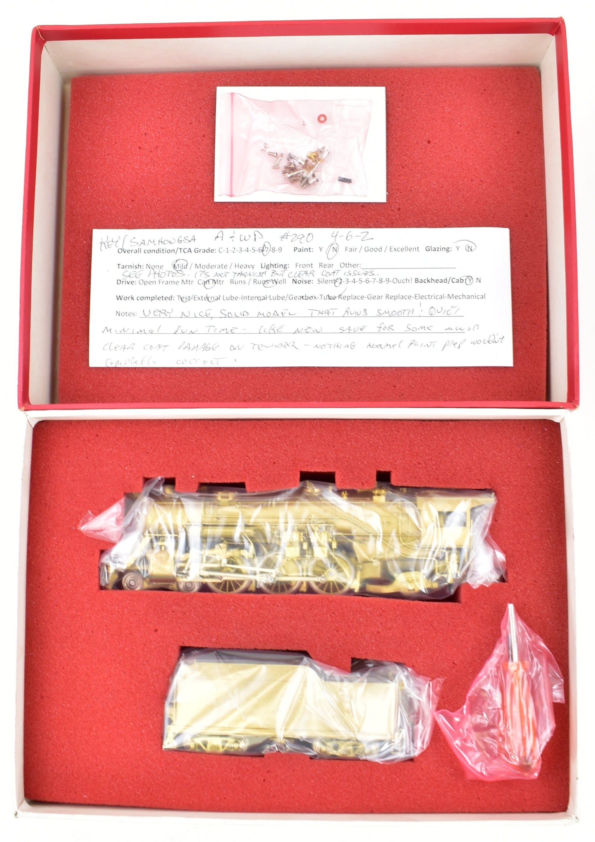 HO Scale Brass Model Train - Atlanta & West Point #290 4-6-2 Pacific Imported by Brass Key Imports