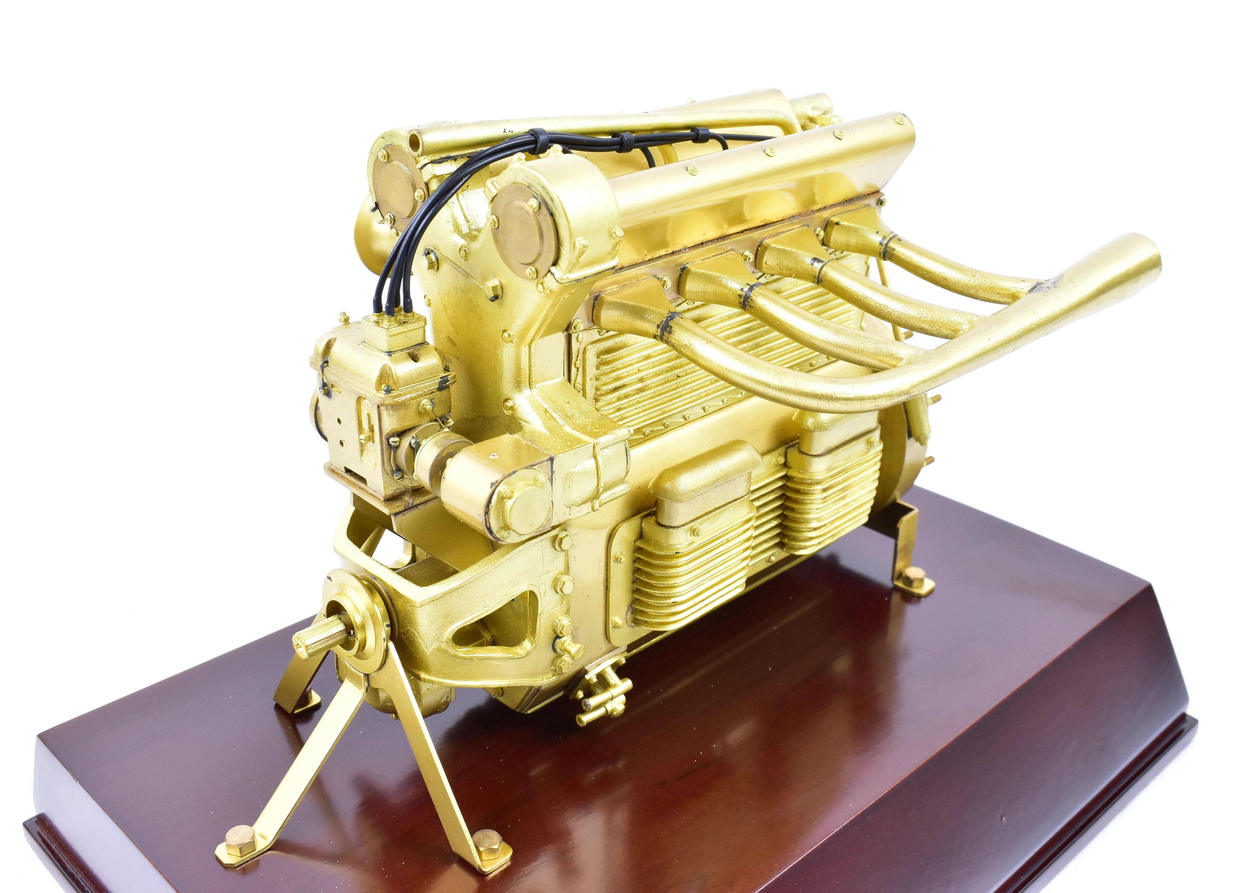 1:5 Scale Vintage Brass Offenhauser Racing Engine Static Model without Original Box