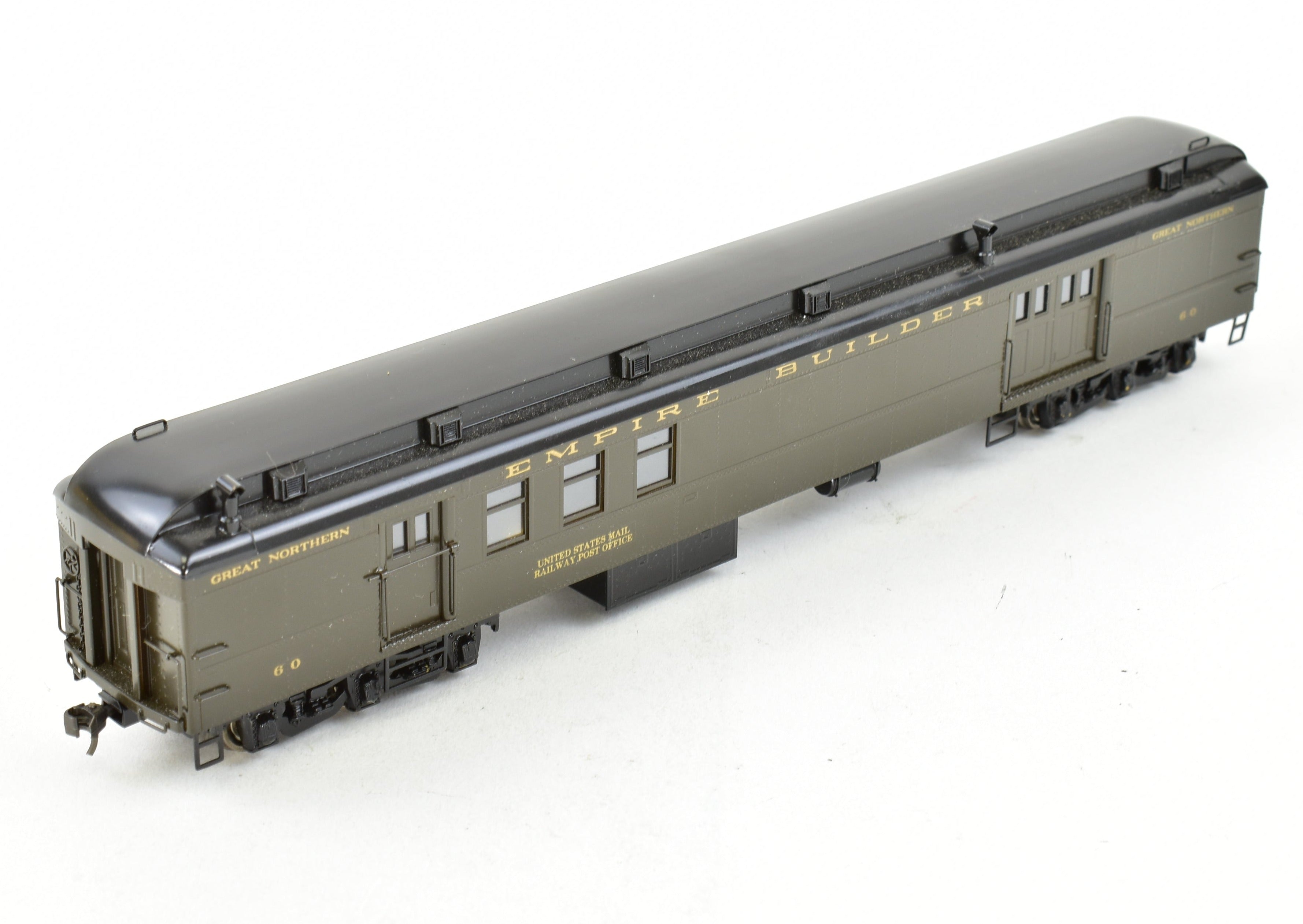 HO Scale Brass Oriental Limited Great Northern 1935 Empire Builder Baggage Mail Express Model with Custom Painting