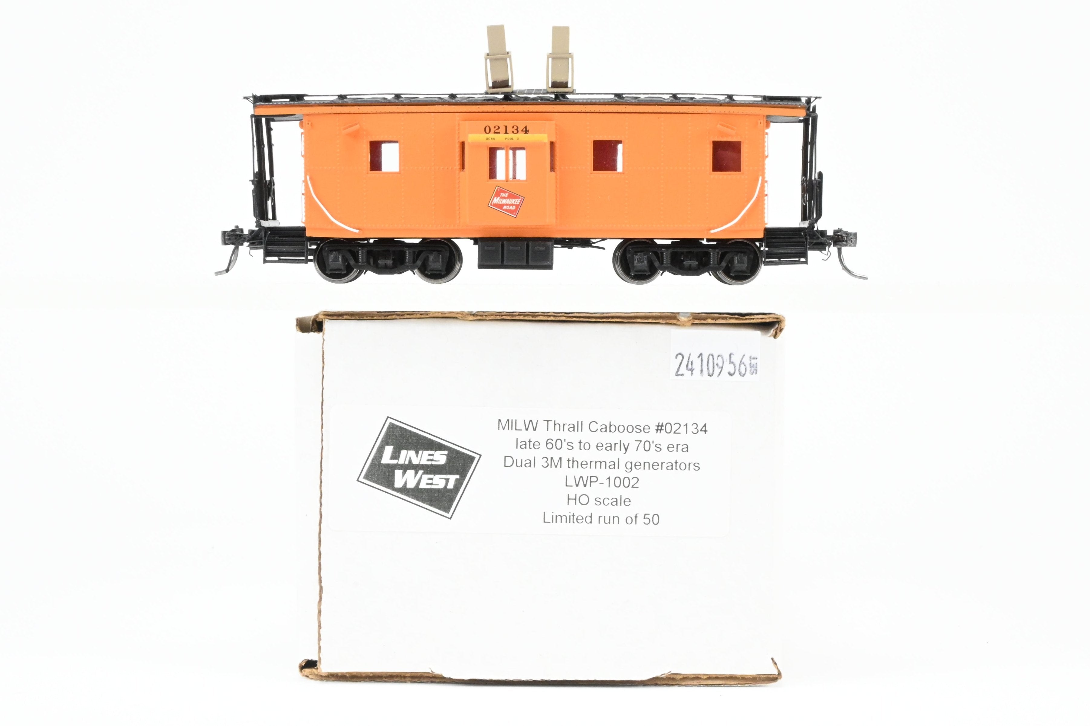 HO Scale 3D Printed Thrall Bay Window Caboose Model - Milwaukee Road #02134