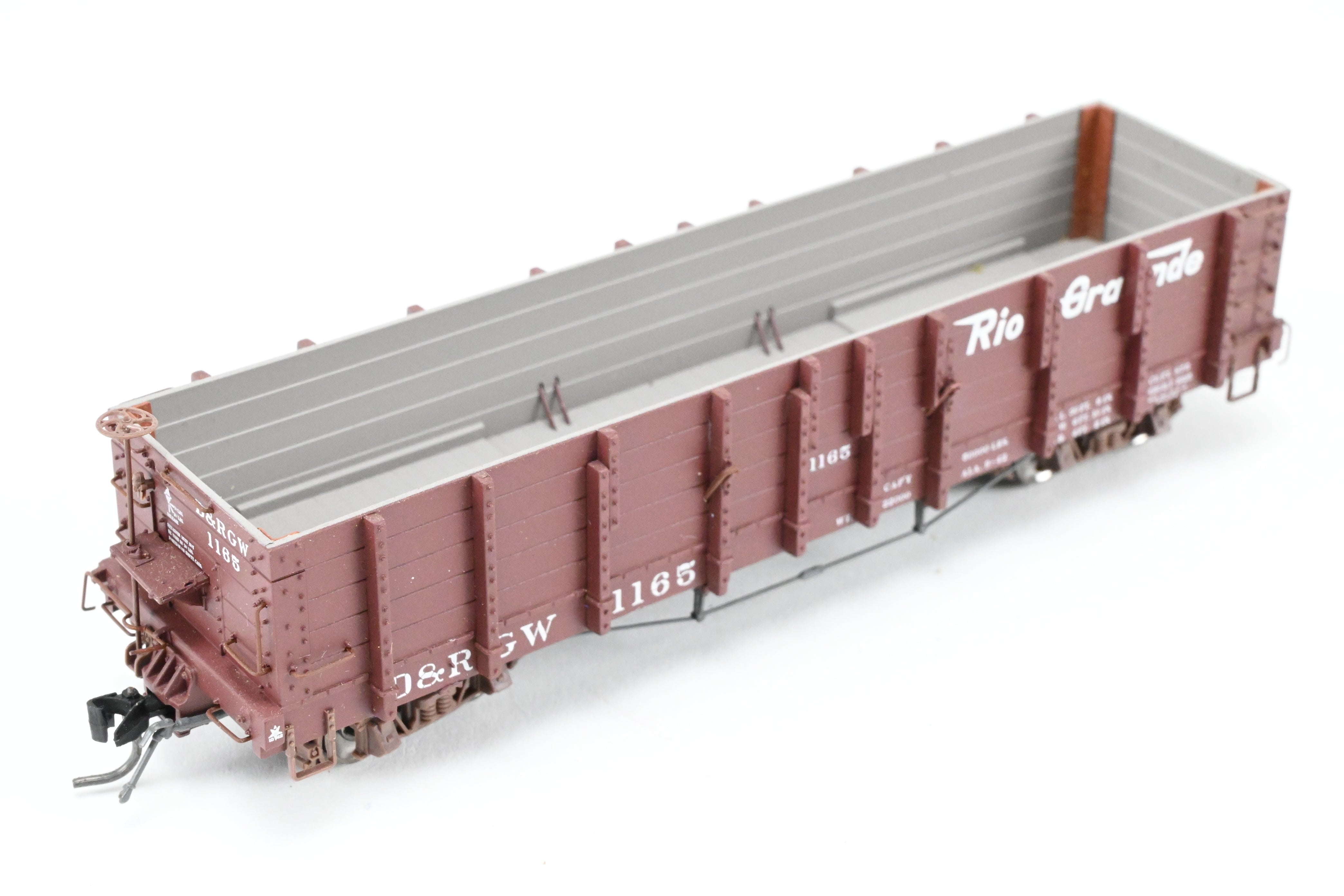 HOn3 Blackstone Models D&RGW High Side Gondola No. 1165 with Flying Grande Herald