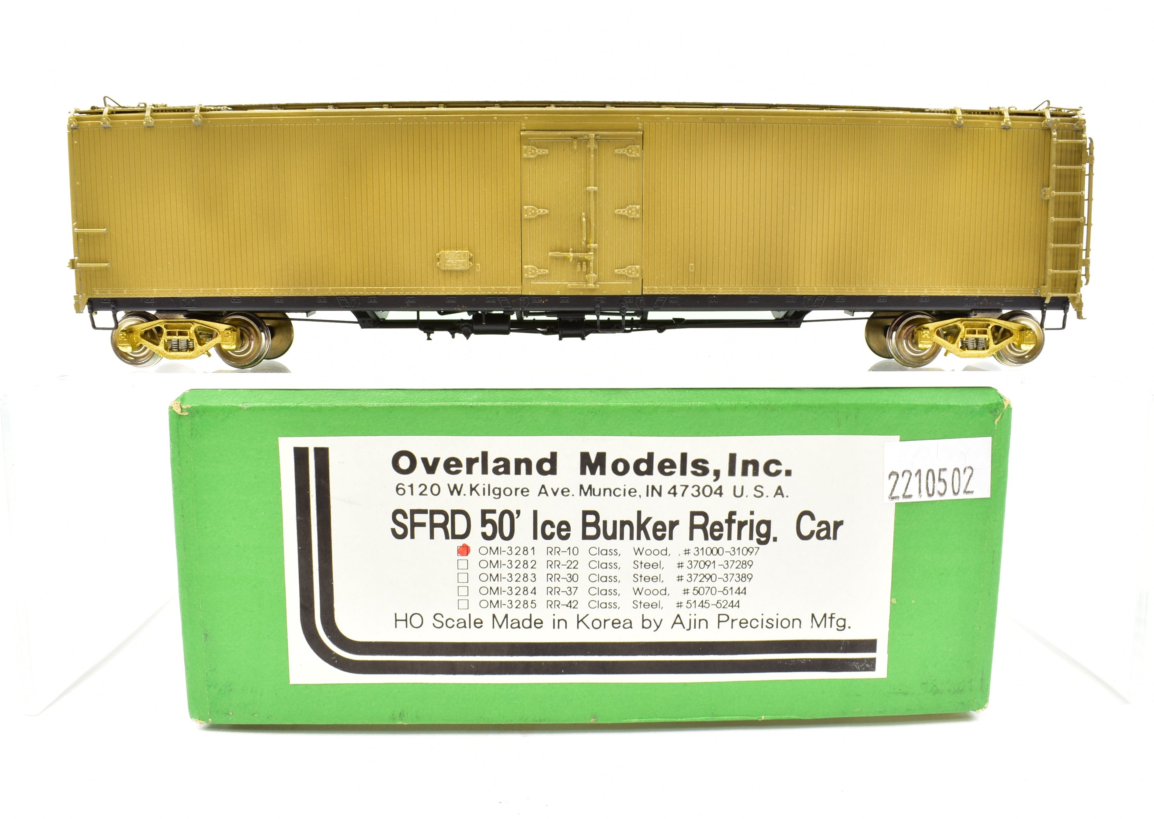 HO Brass OMI ATSF - Santa Fe SFRD Rr-10 Class 50' Ice Bunker Wood Refrigerator Car