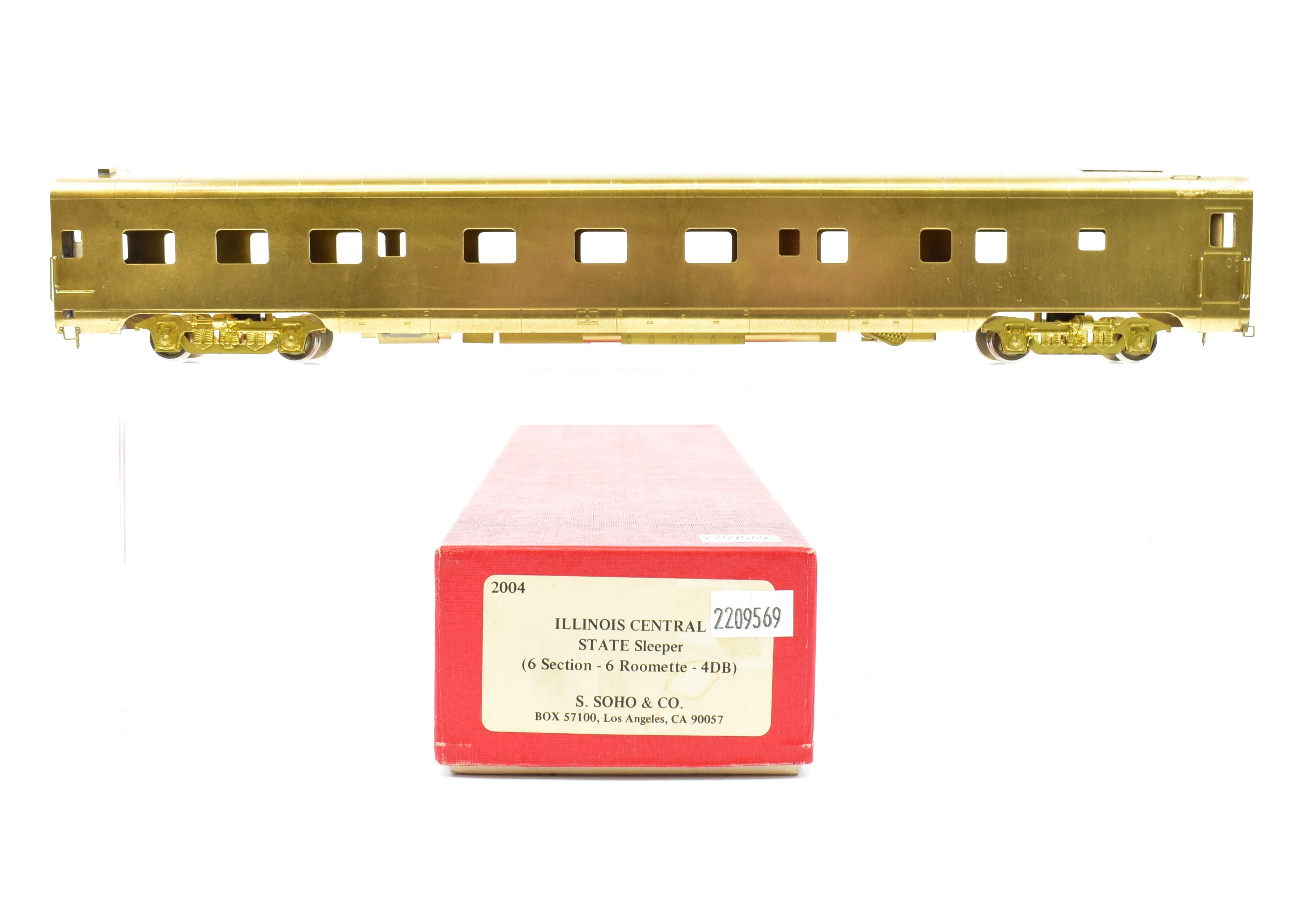 1978 HO Brass S. Soho & Co. Illinois Central State 6-6-4 Sleeper Model